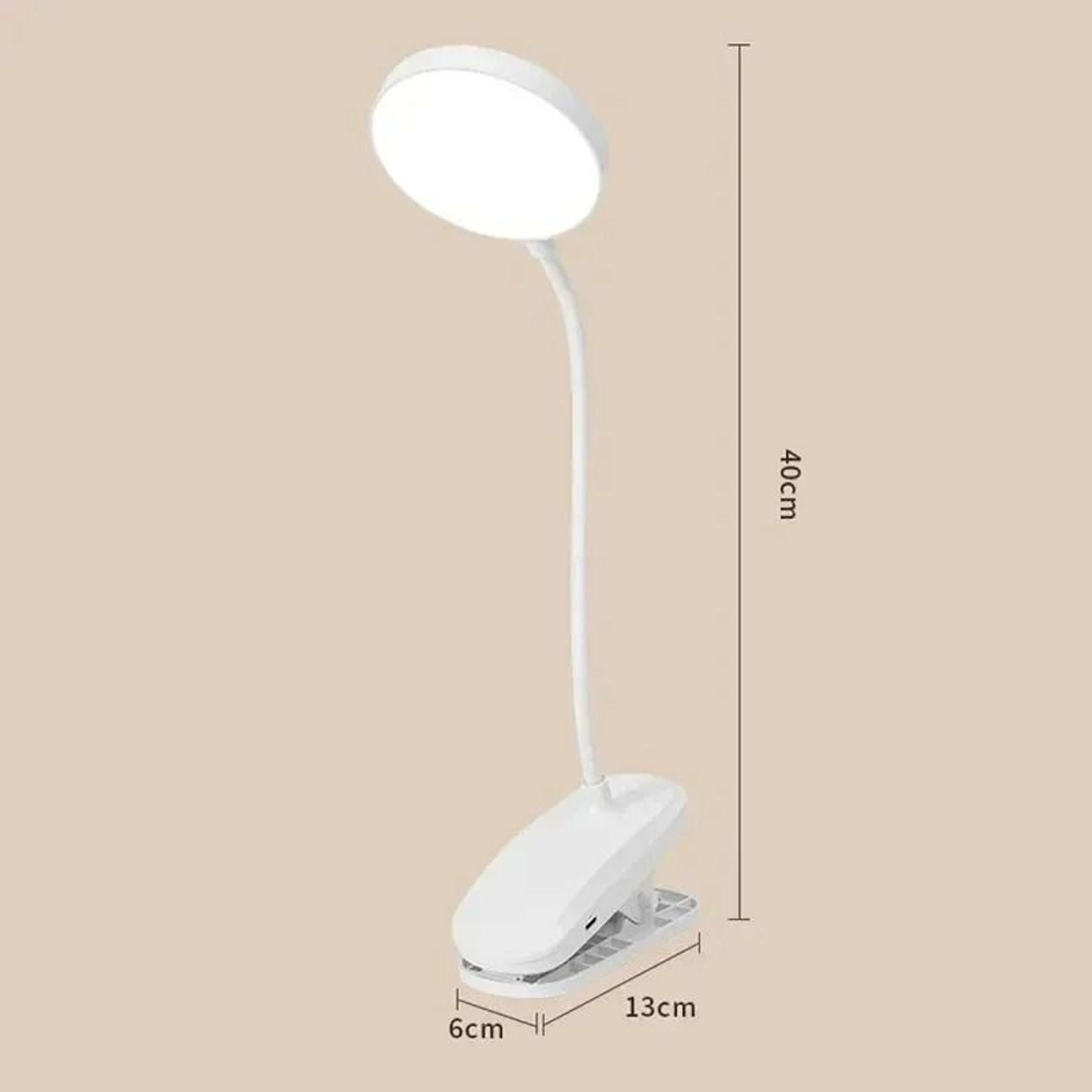 LumiFlex Rechargeable Folding Clamp Desk Lamp With Touch Dimming Reading Light 3