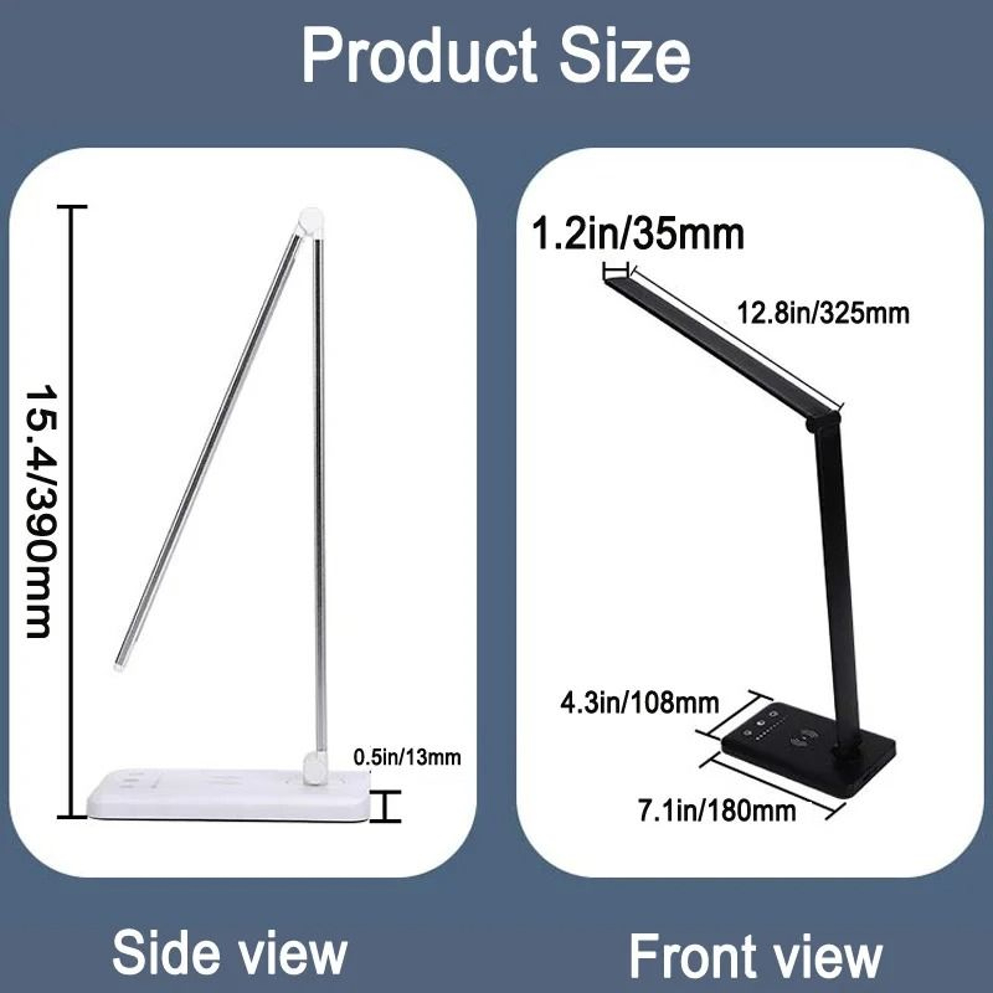 Rechargeable Folding Touch Desk Lamp For Portable Study Work And Reading 3