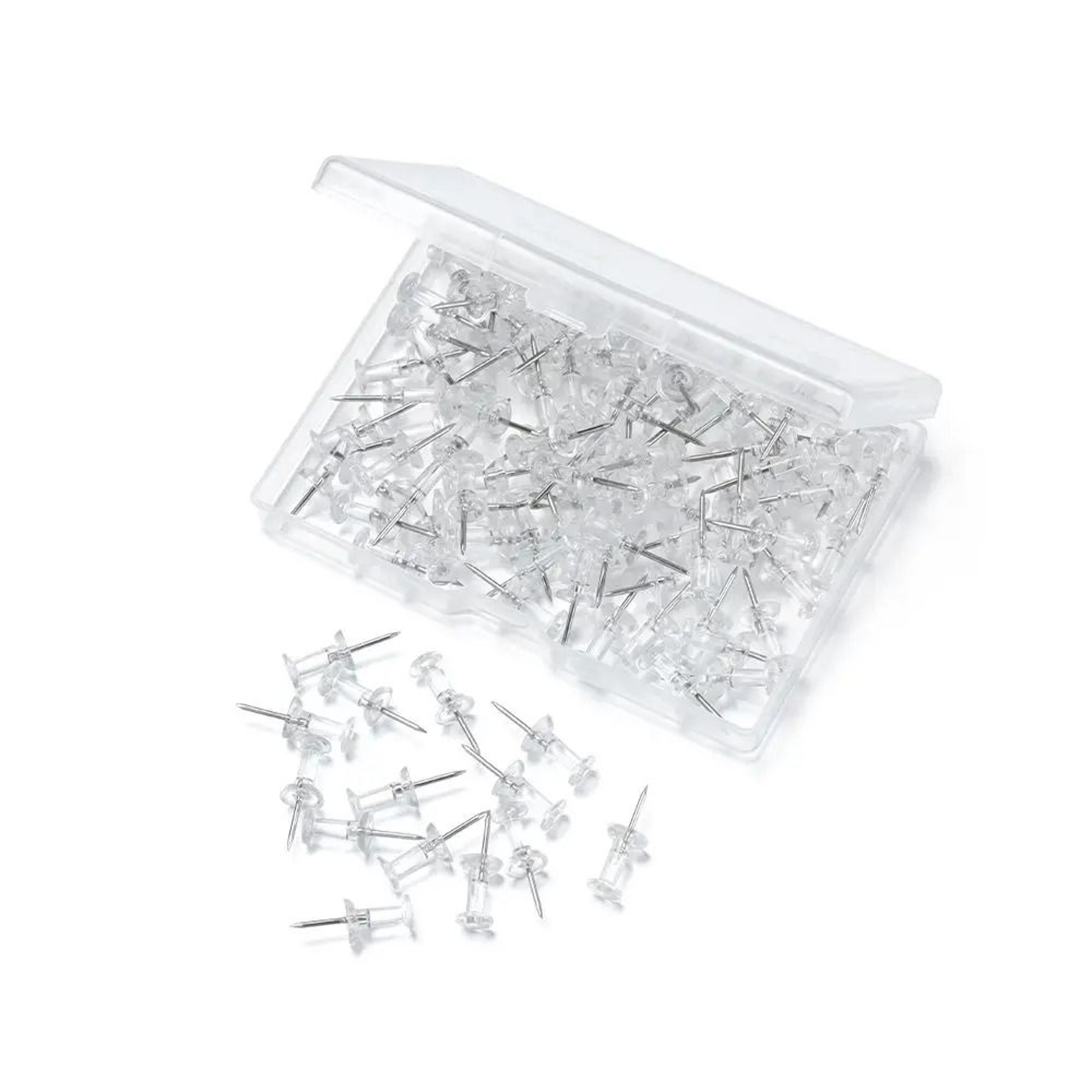 100 Piece Clear Push Pins For Office School And Cork Boards 2