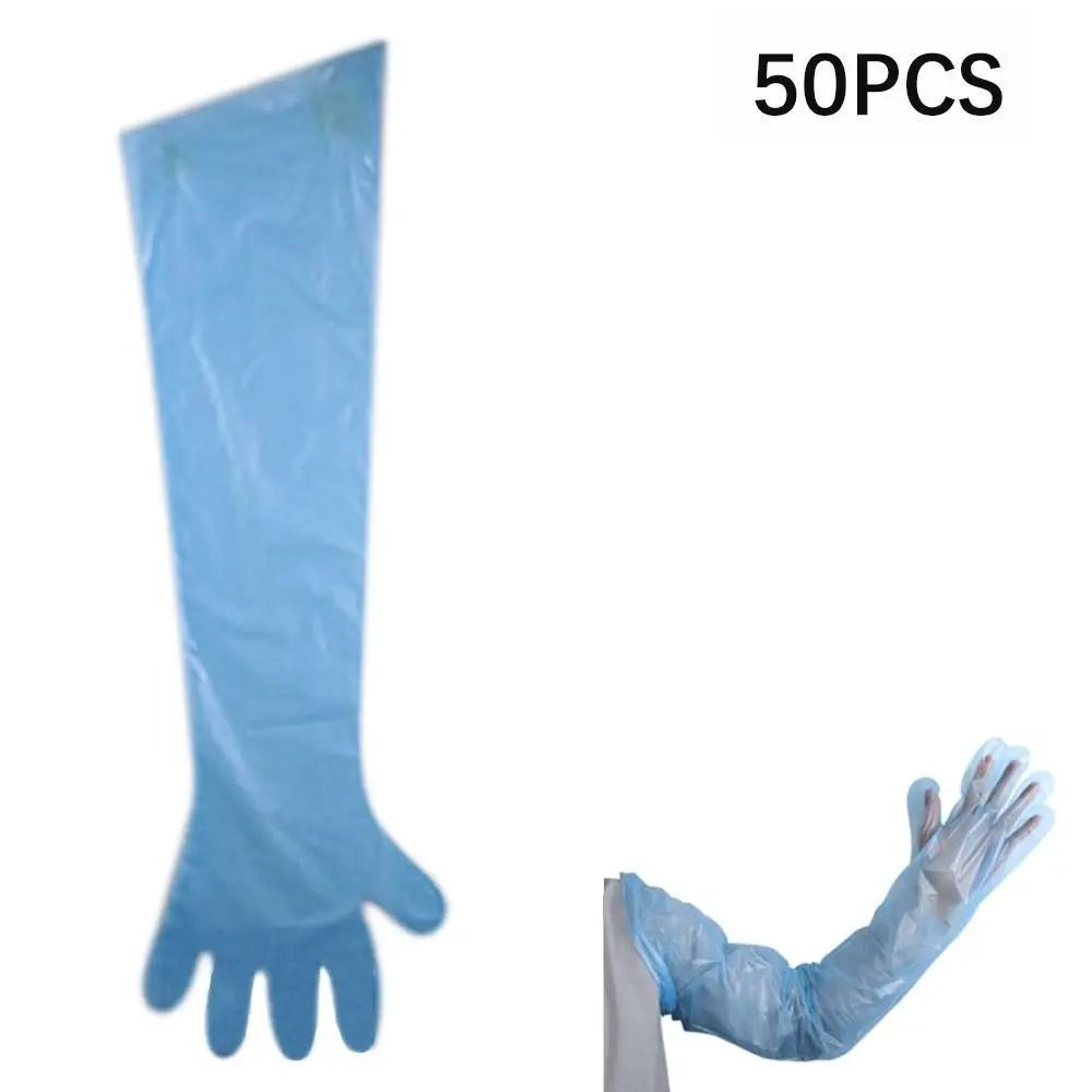 50 Piece Disposable Long Arm Veterinary Gloves 2
