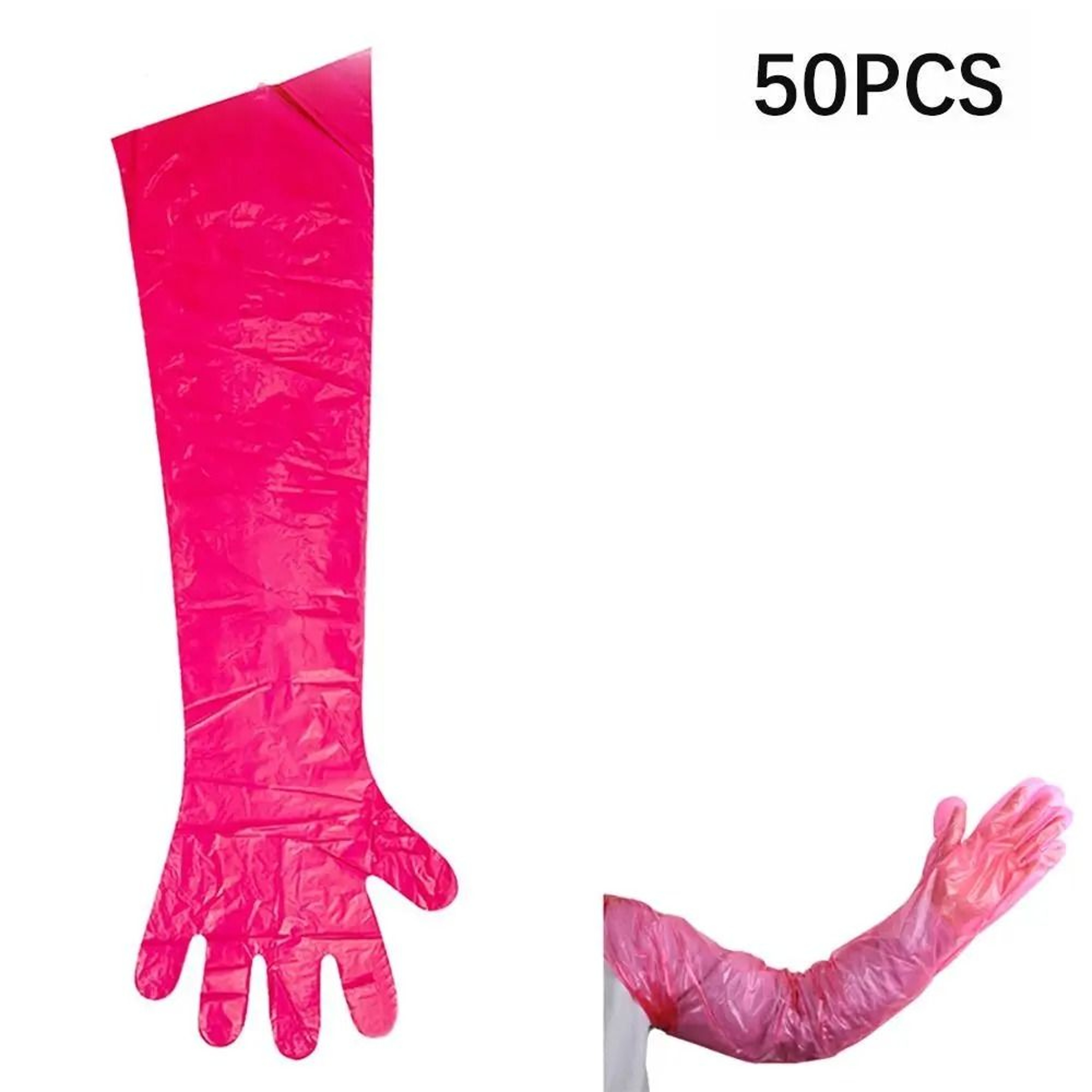 50 Piece Disposable Long Arm Veterinary Gloves 1
