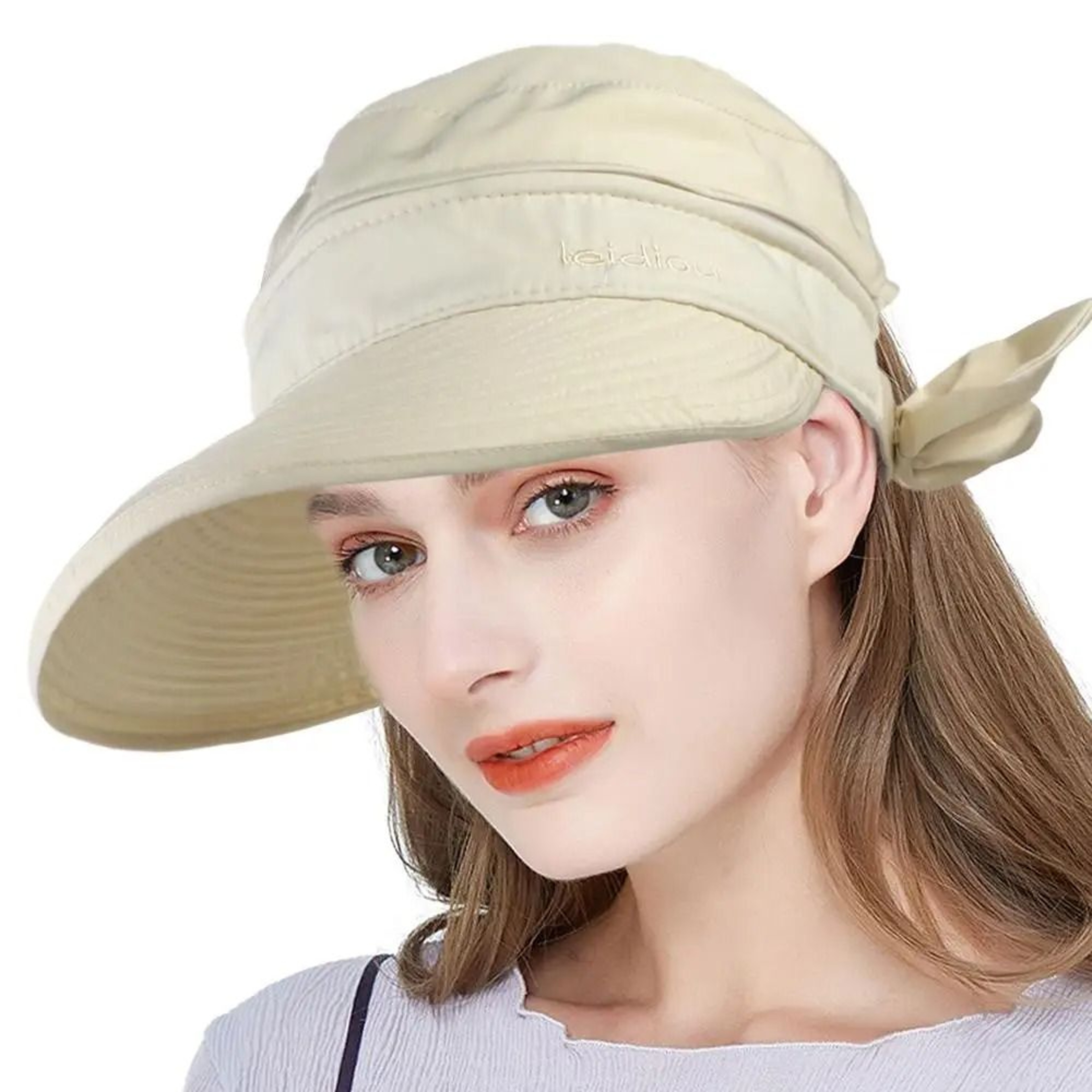 Womens Wide Brim Foldable Sun Visor Hat 2