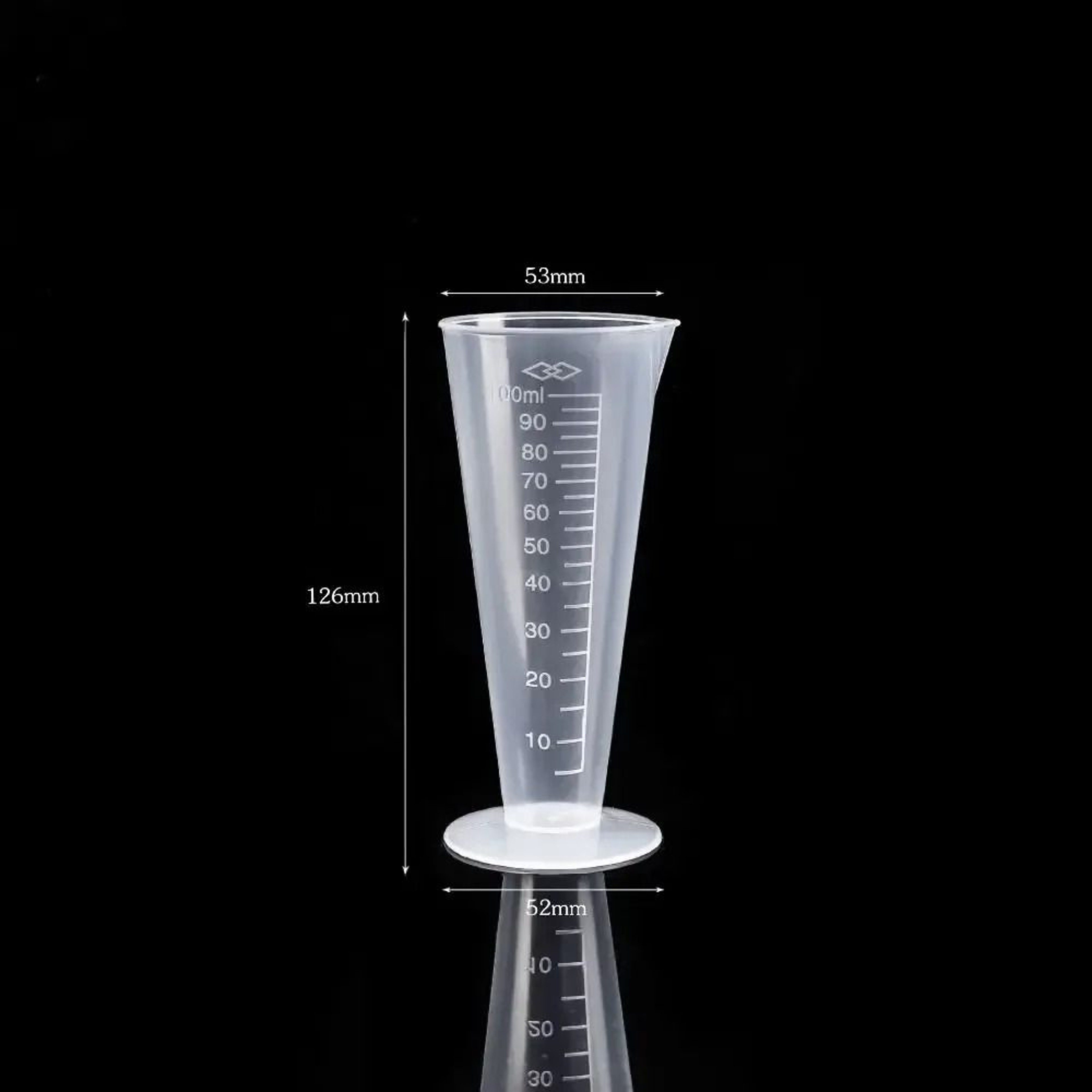 One Hundred Milliliter Clear Liquid Measuring Cup 1