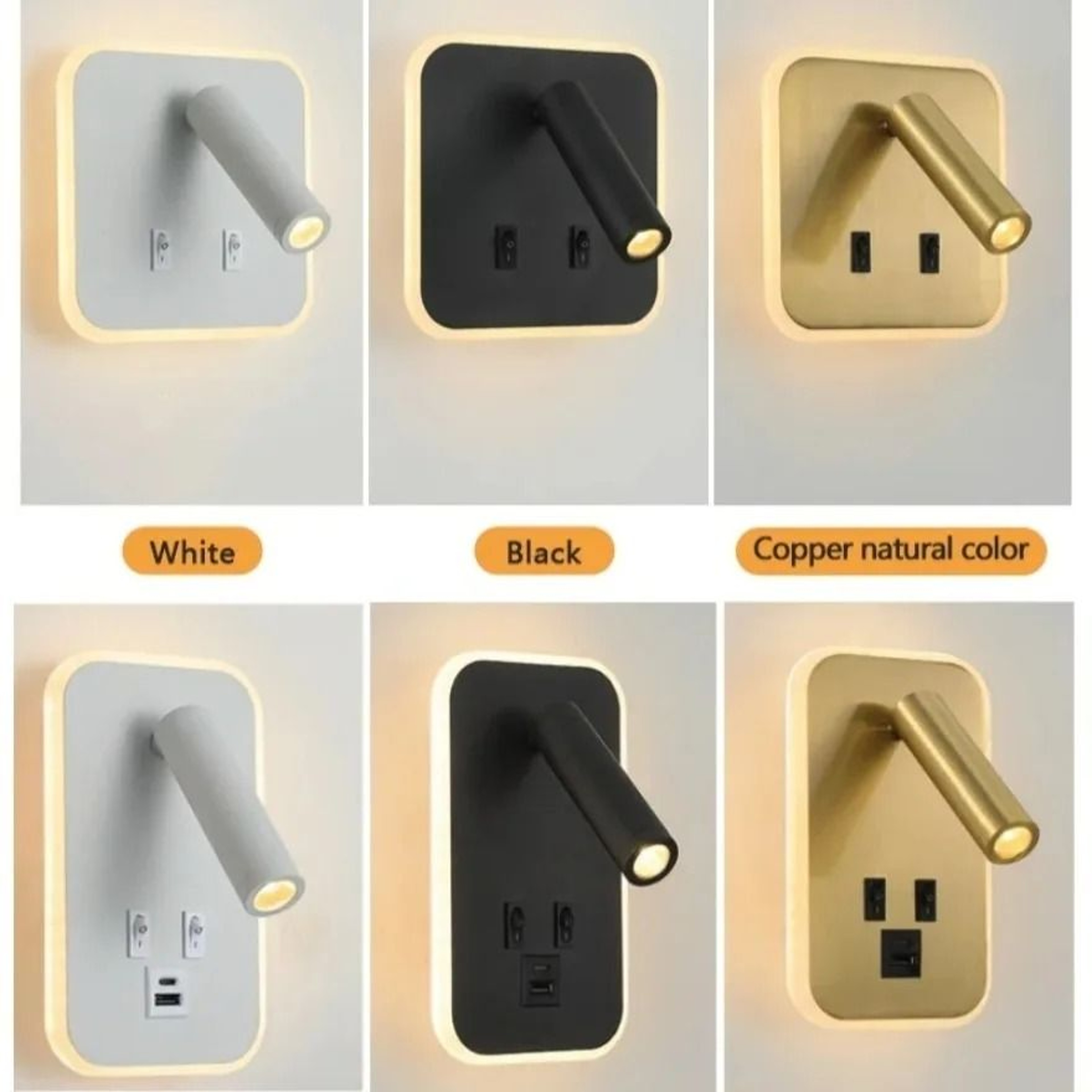 Rotatable LED Wall Reading Light With Type C USB Charging 15