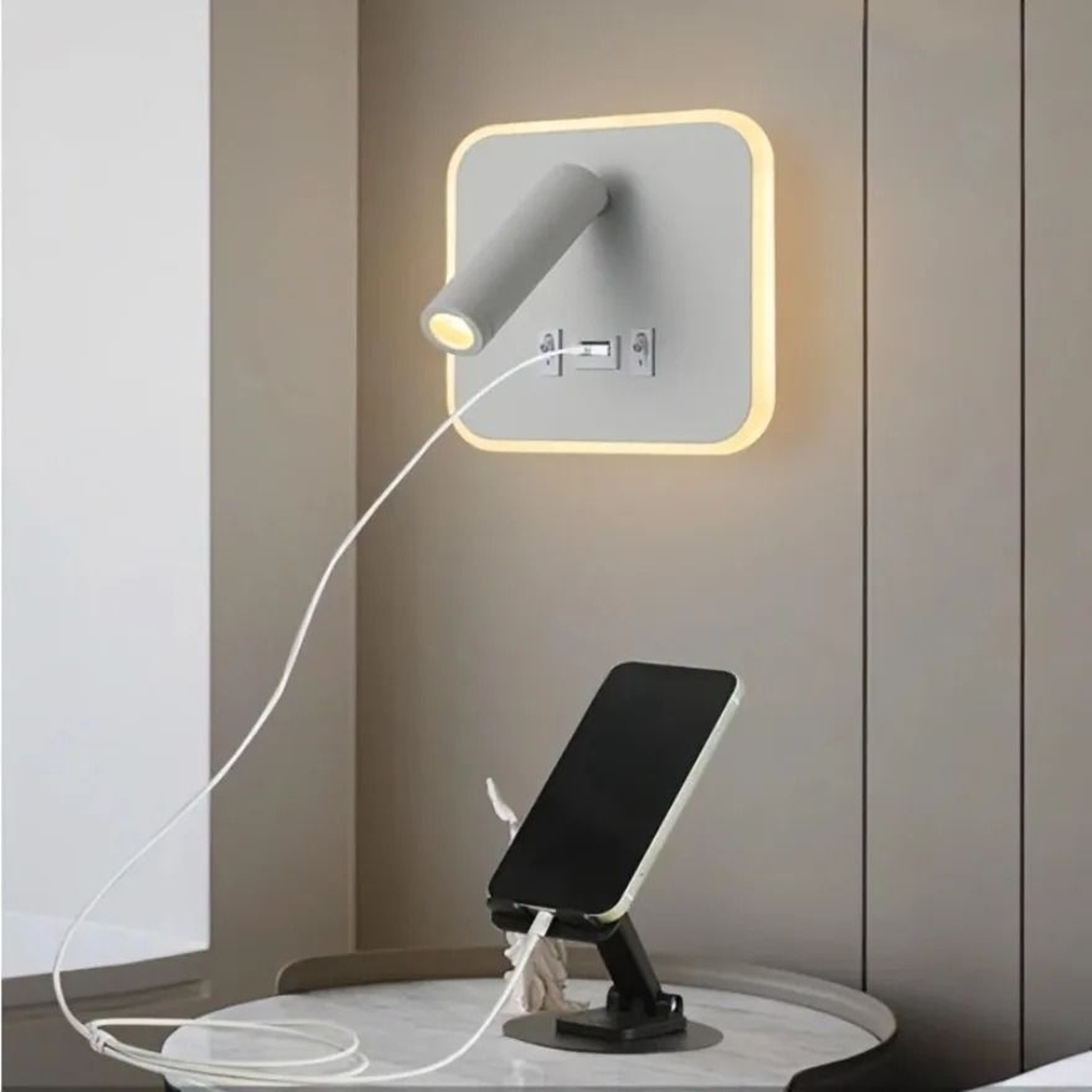 Rotatable LED Wall Reading Light With Type C USB Charging 13