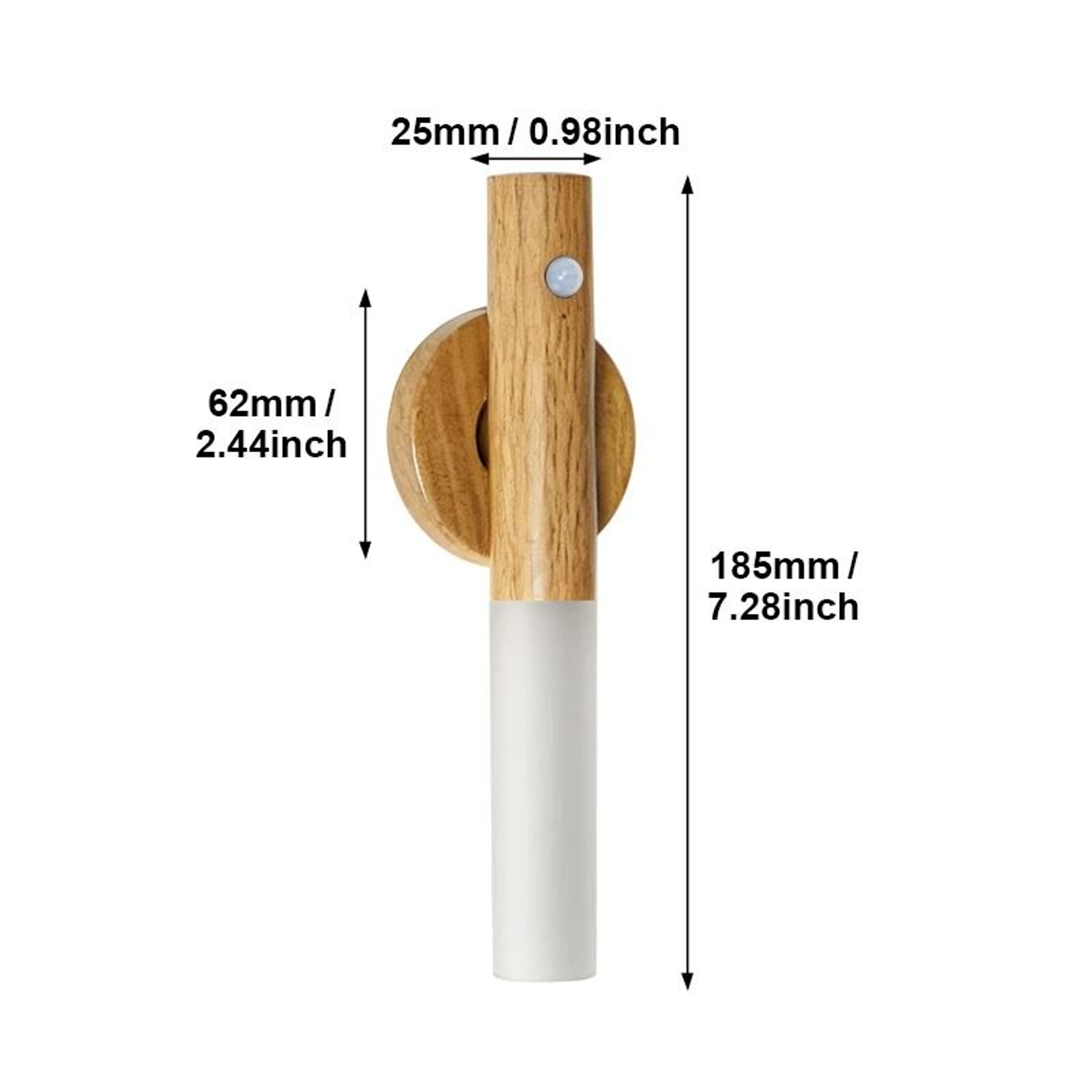 Rechargeable Motion Sensor Magnetic Wood Wall Light 1
