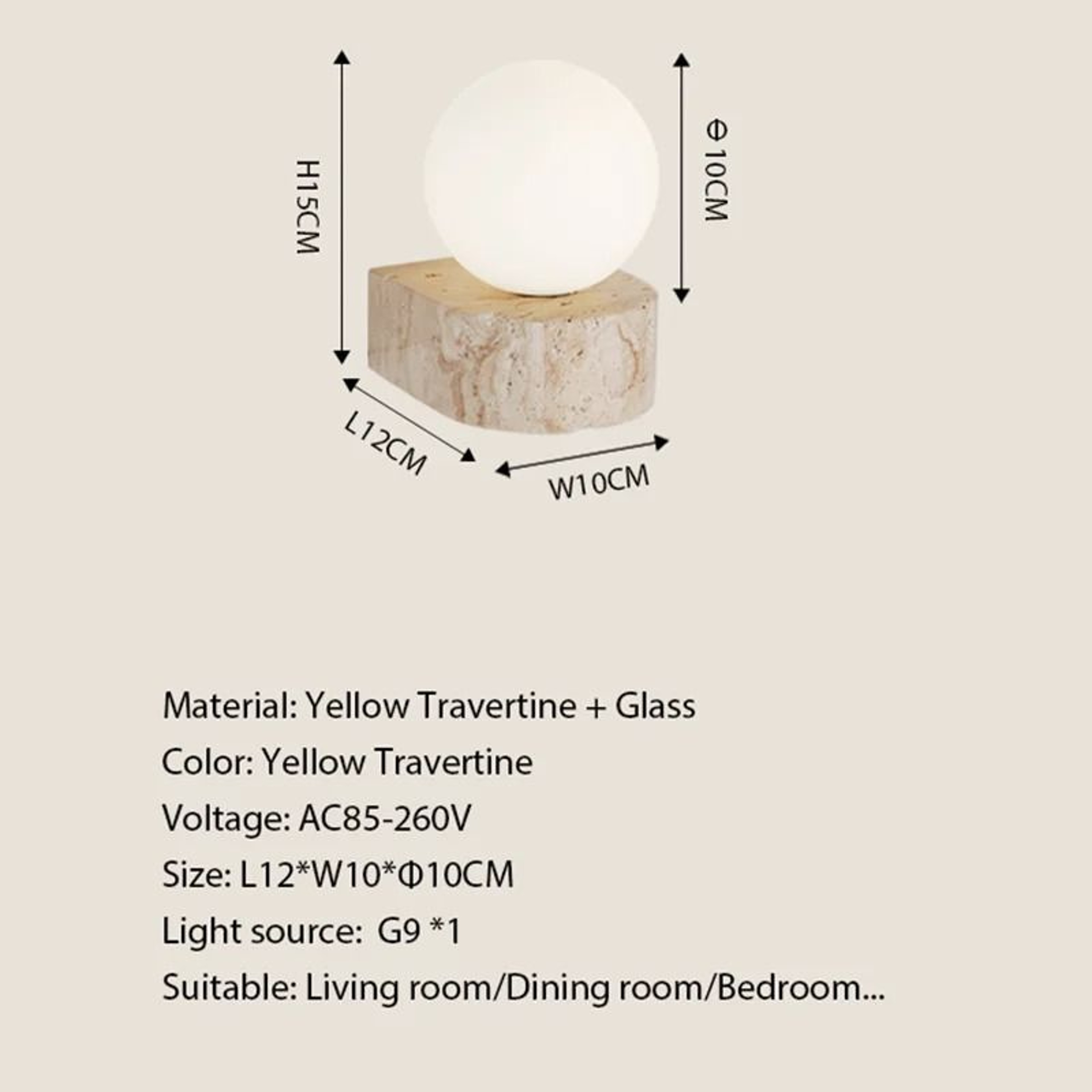 Japanese Retro Glass LED Wall Sconce Warm Bedside Light 2