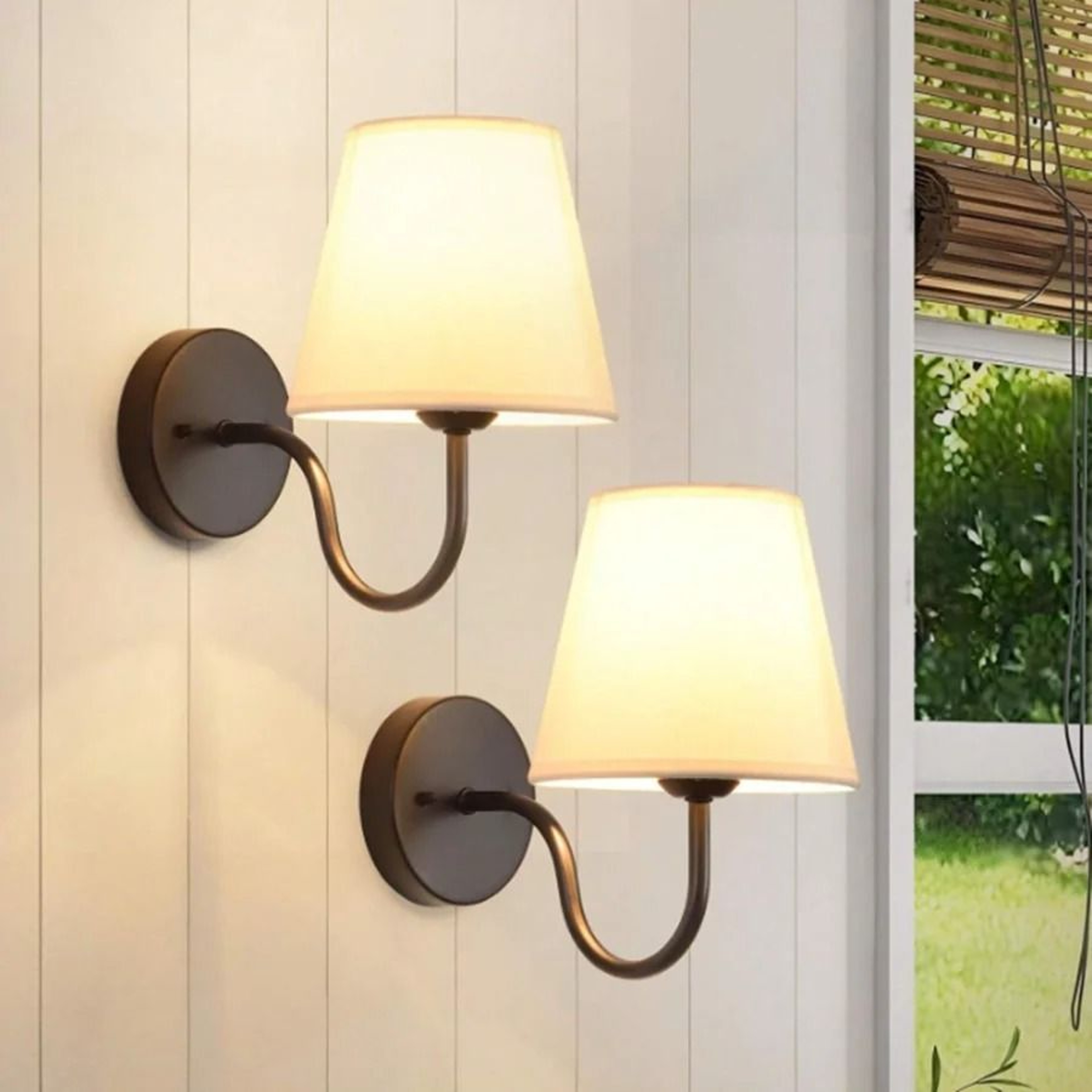 Modern Fabric Wall Sconce Retro E27 Bedside Wall Lamp 3