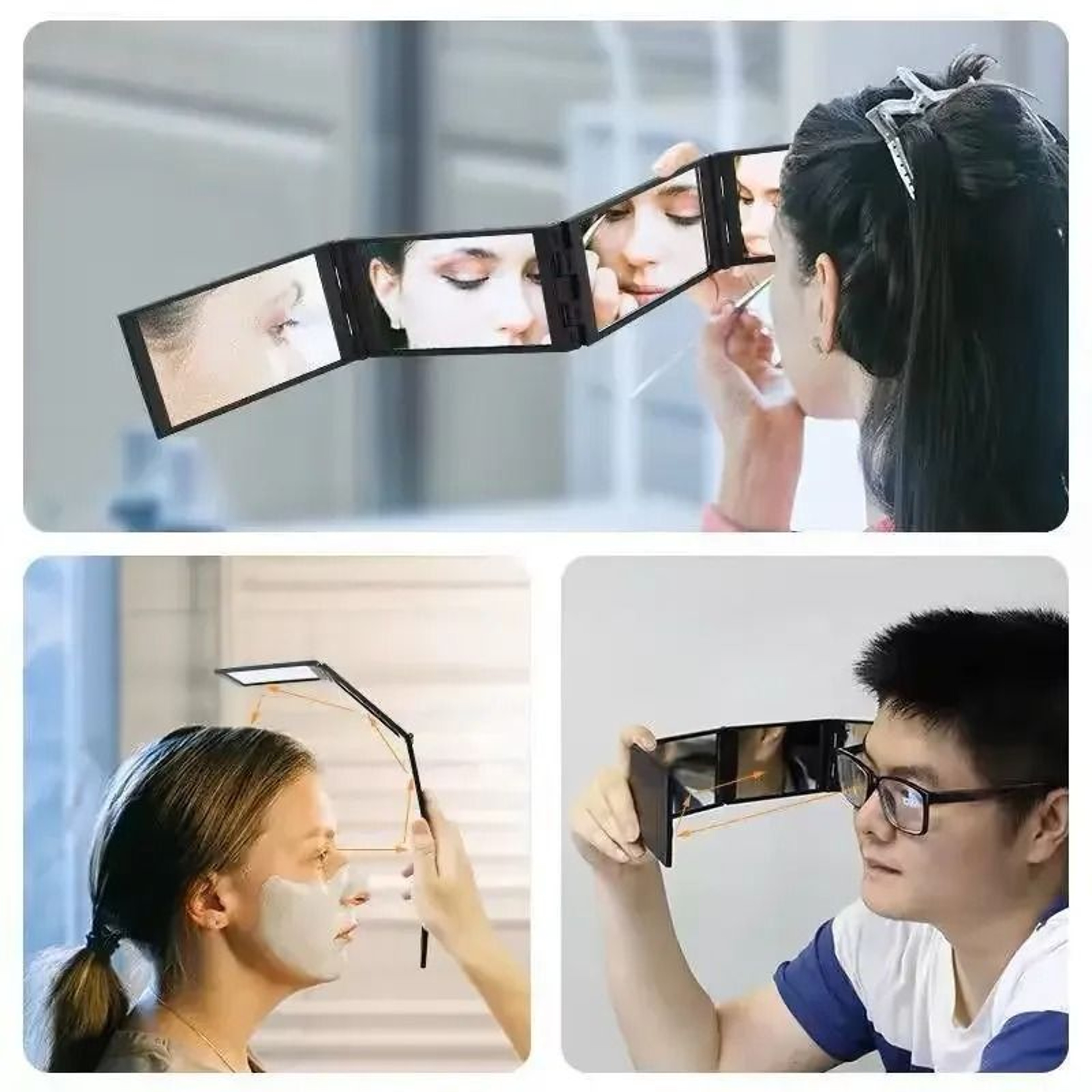 ClearAngle 360 Degree Four Way Foldable Haircut Mirror 2