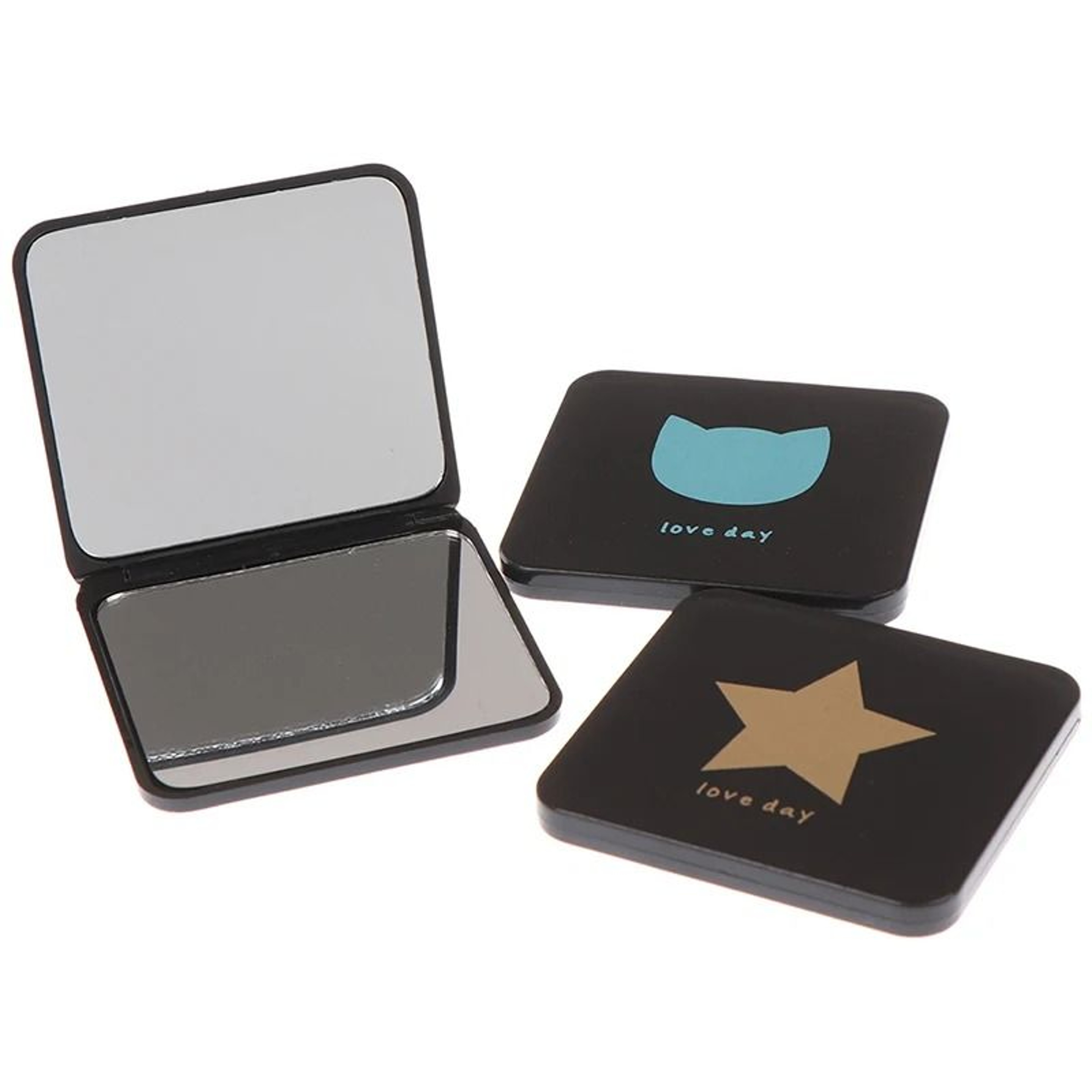 Portable Stainless Steel Pocket Mirror Folding Compact Makeup Travel Beauty Mirror 15