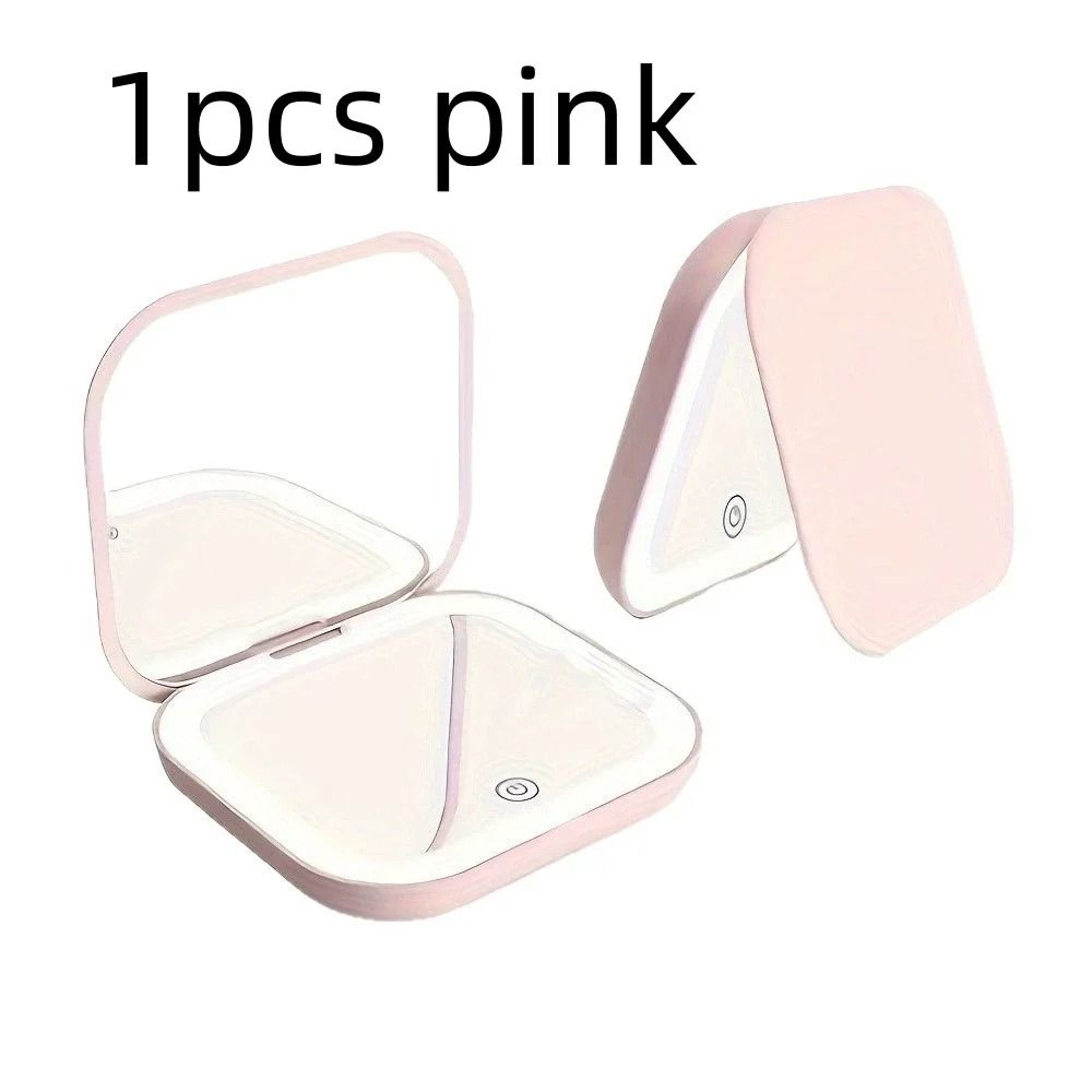 Compact LED Pocket Makeup Mirror 2X Magnifying Folding Travel Beauty Mirror 1