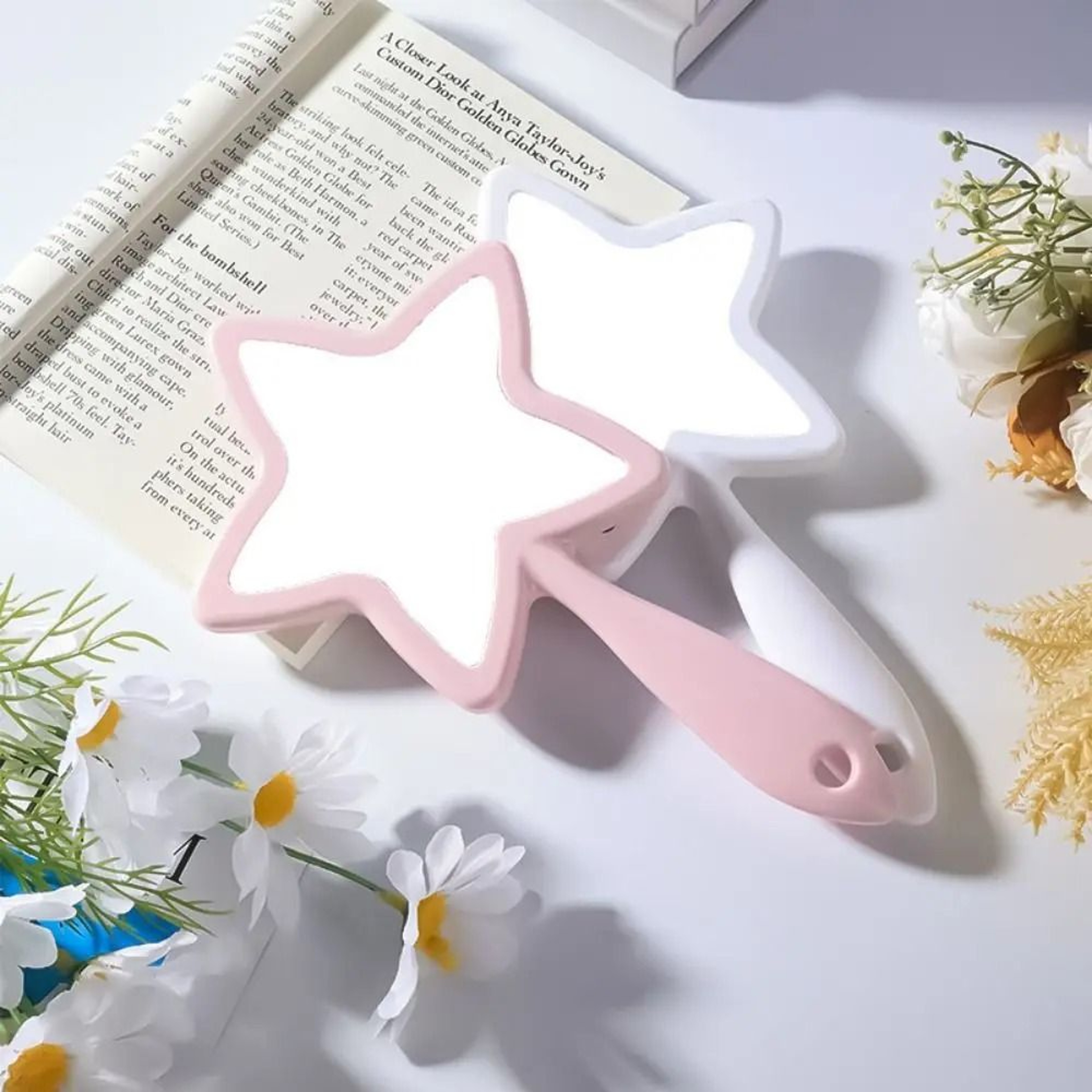 Cute Five Point Star Handheld Mirror Hanging Makeup Beauty Vanity Mirror 10