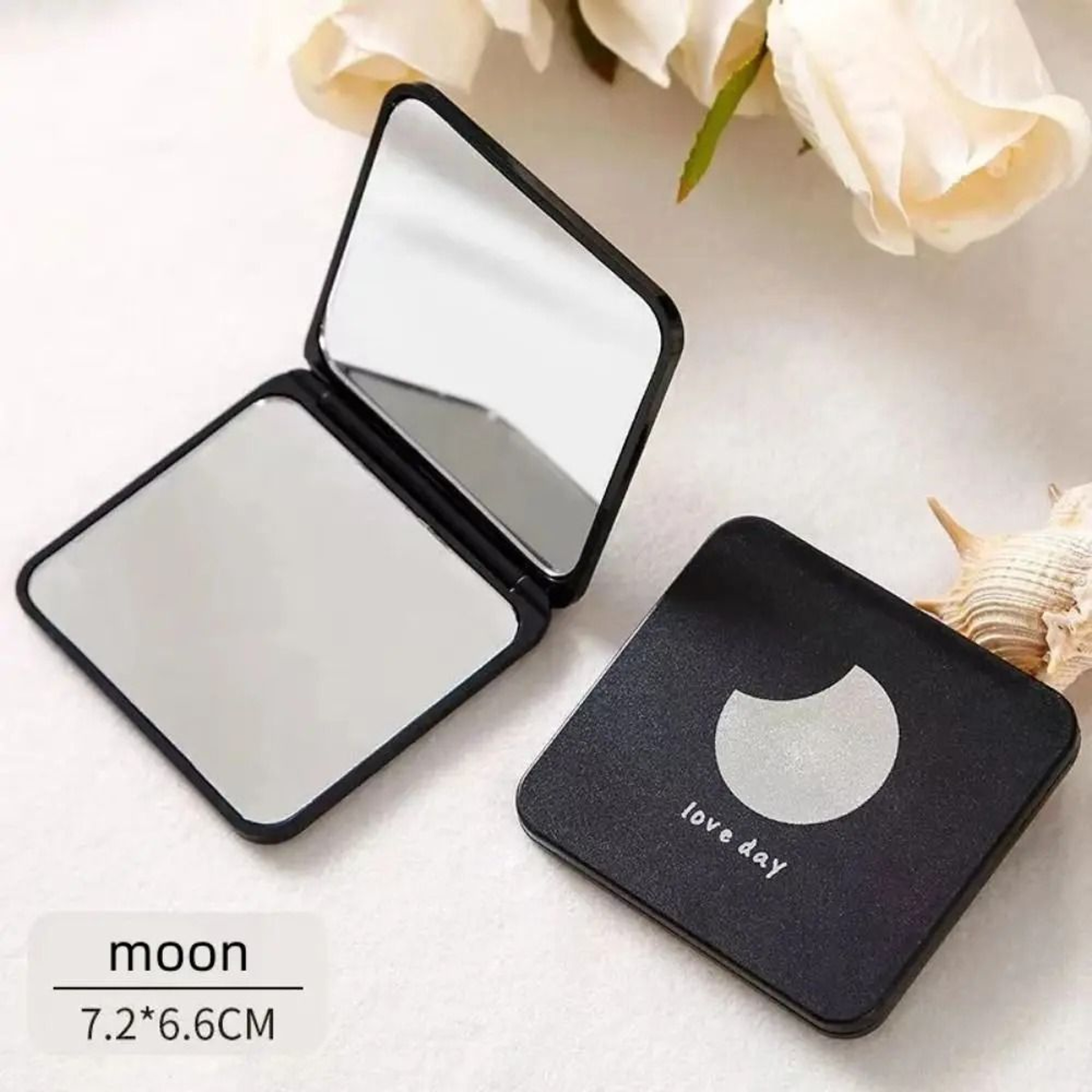 Durable Double Sided Pocket Mirror Square Foldable Travel Makeup Mirror 4