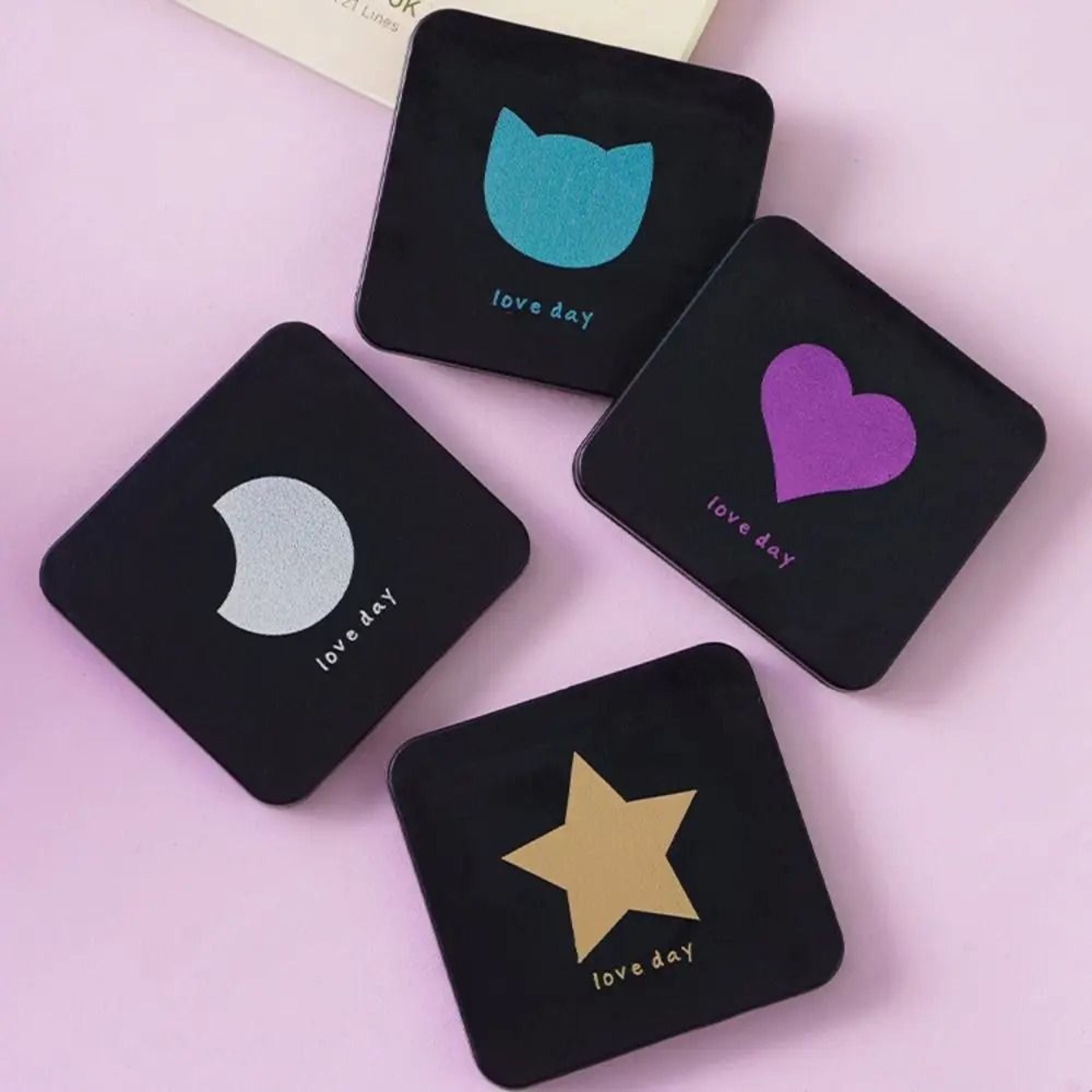 Durable Double Sided Pocket Mirror Square Foldable Travel Makeup Mirror 0