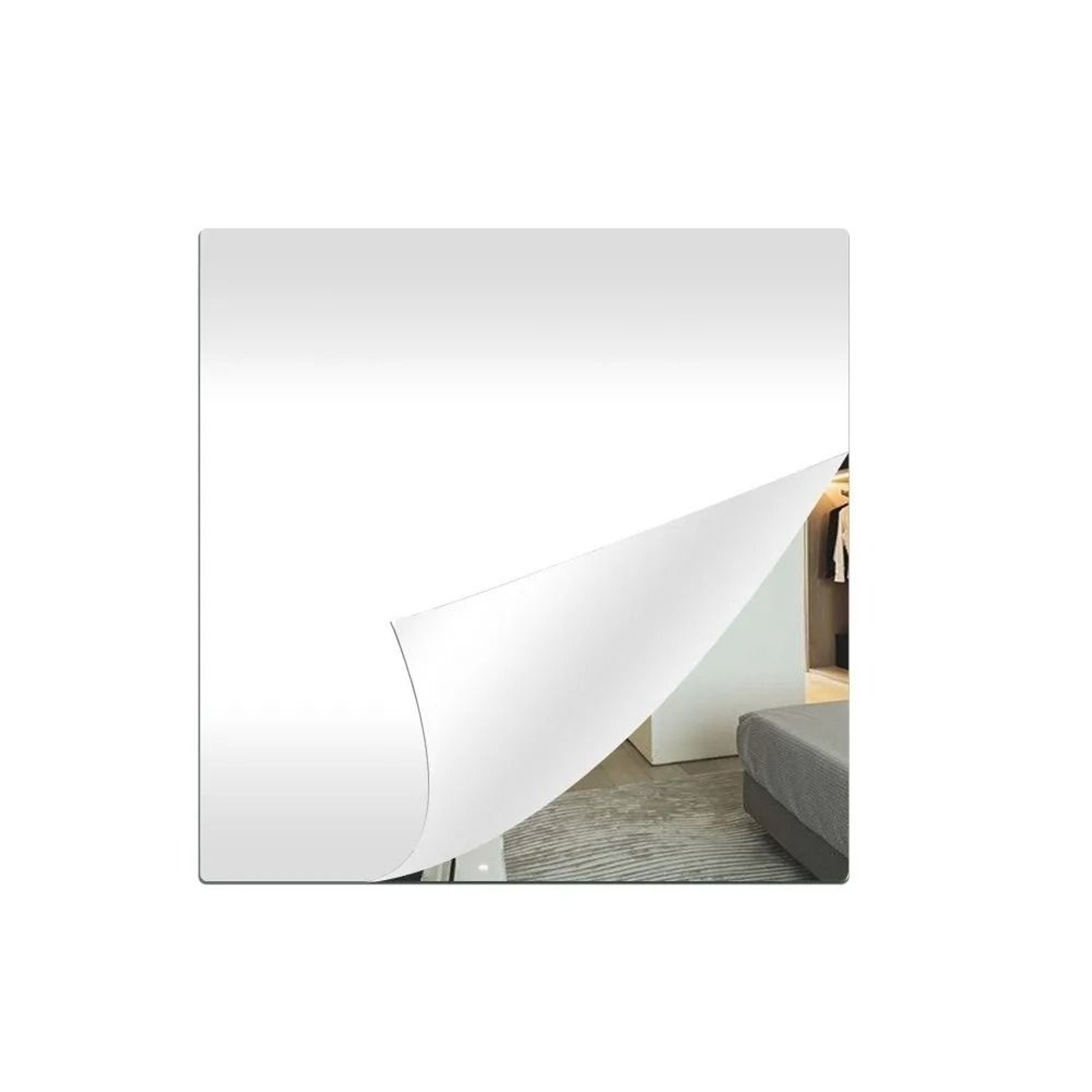 Shatterproof Self Adhesive Acrylic Mirror Sheet 16mm DIY Non Glass Mirror Tile 5