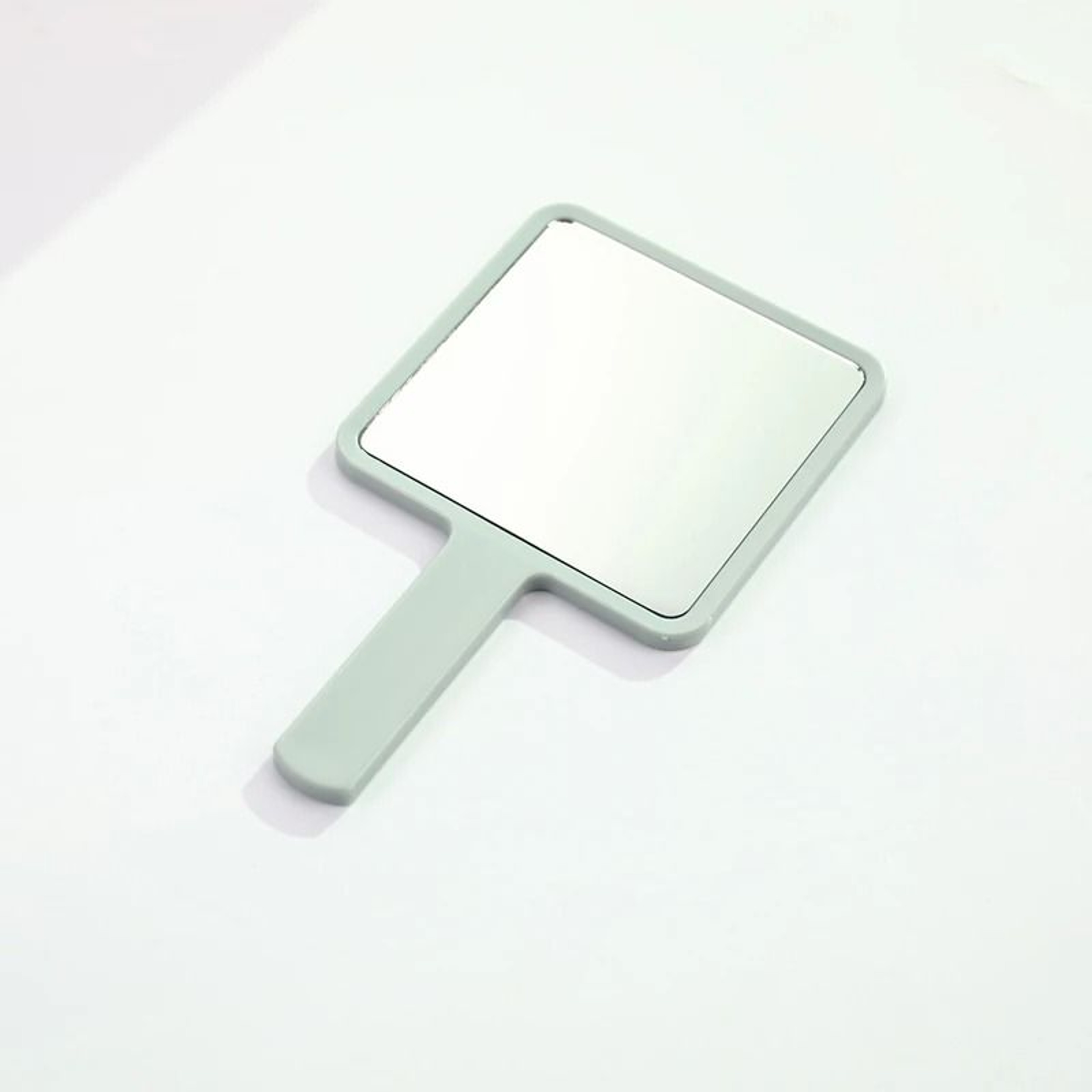 Square Handheld Makeup Mirror Portable Vanity Mirror With Comfortable Handle 5