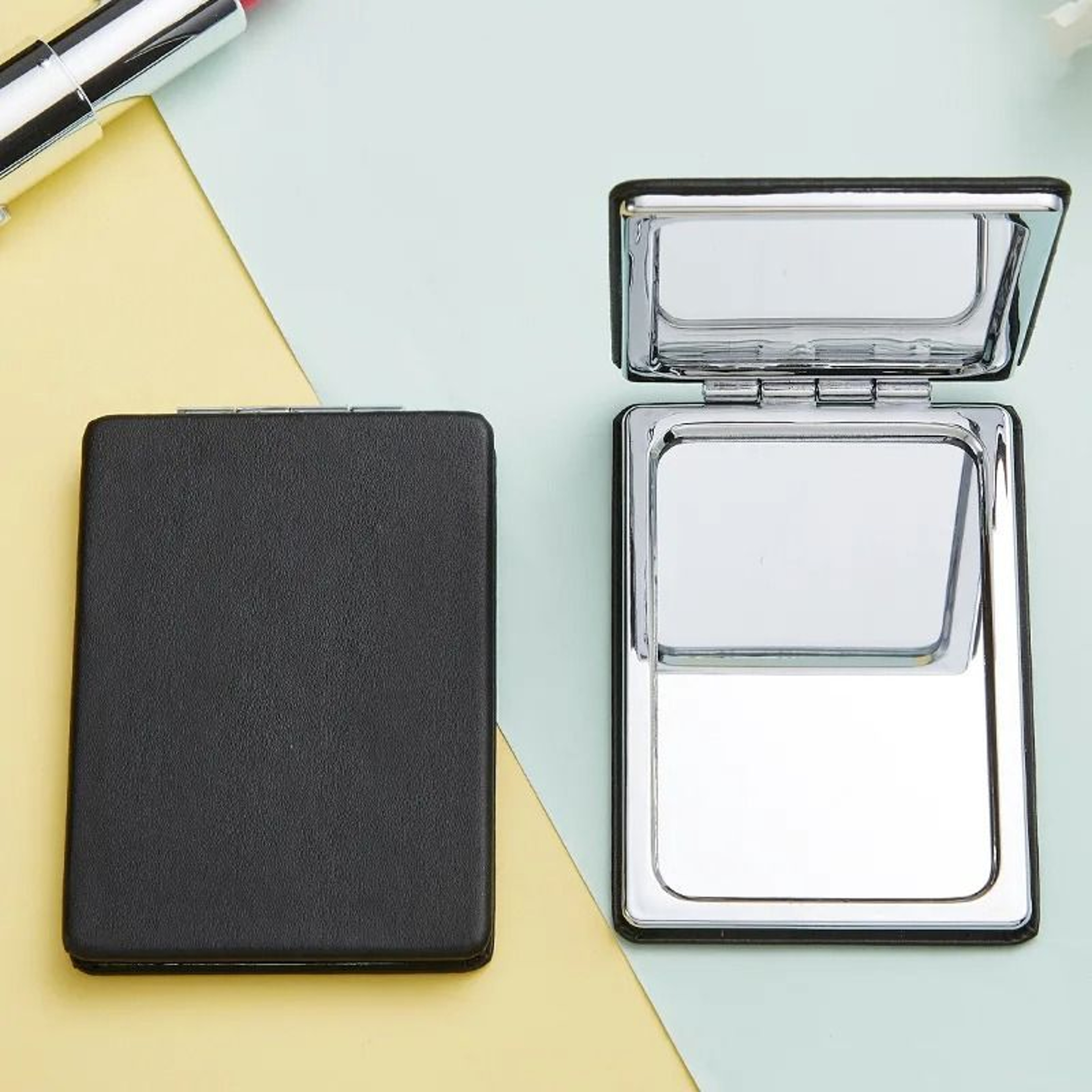 Mini Folding Pocket Mirror Portable Compact Travel Makeup Mirror 5