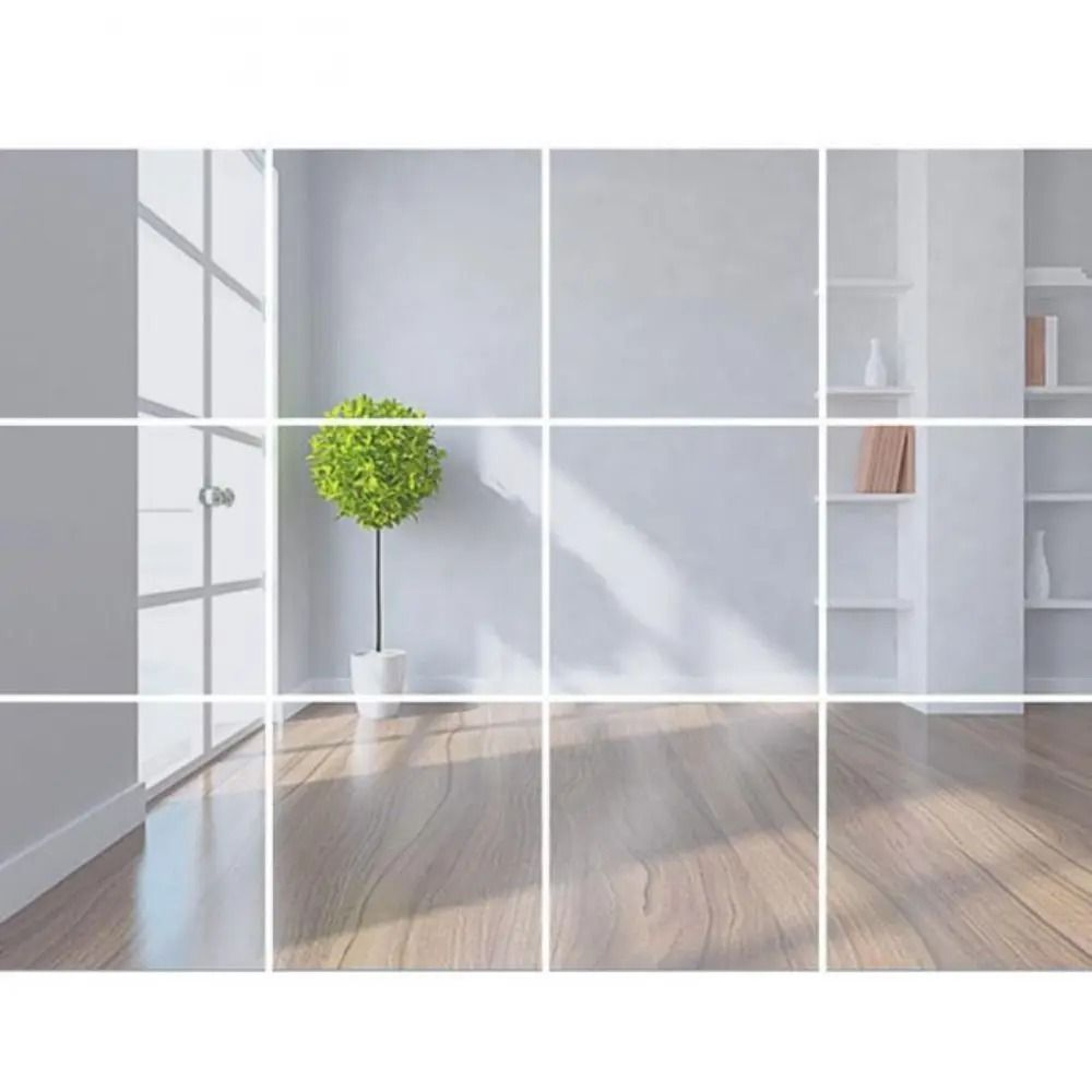 Flexible Mirror Sheets Cuttable Self Adhesive Non Glass Wall Mirrors 14
