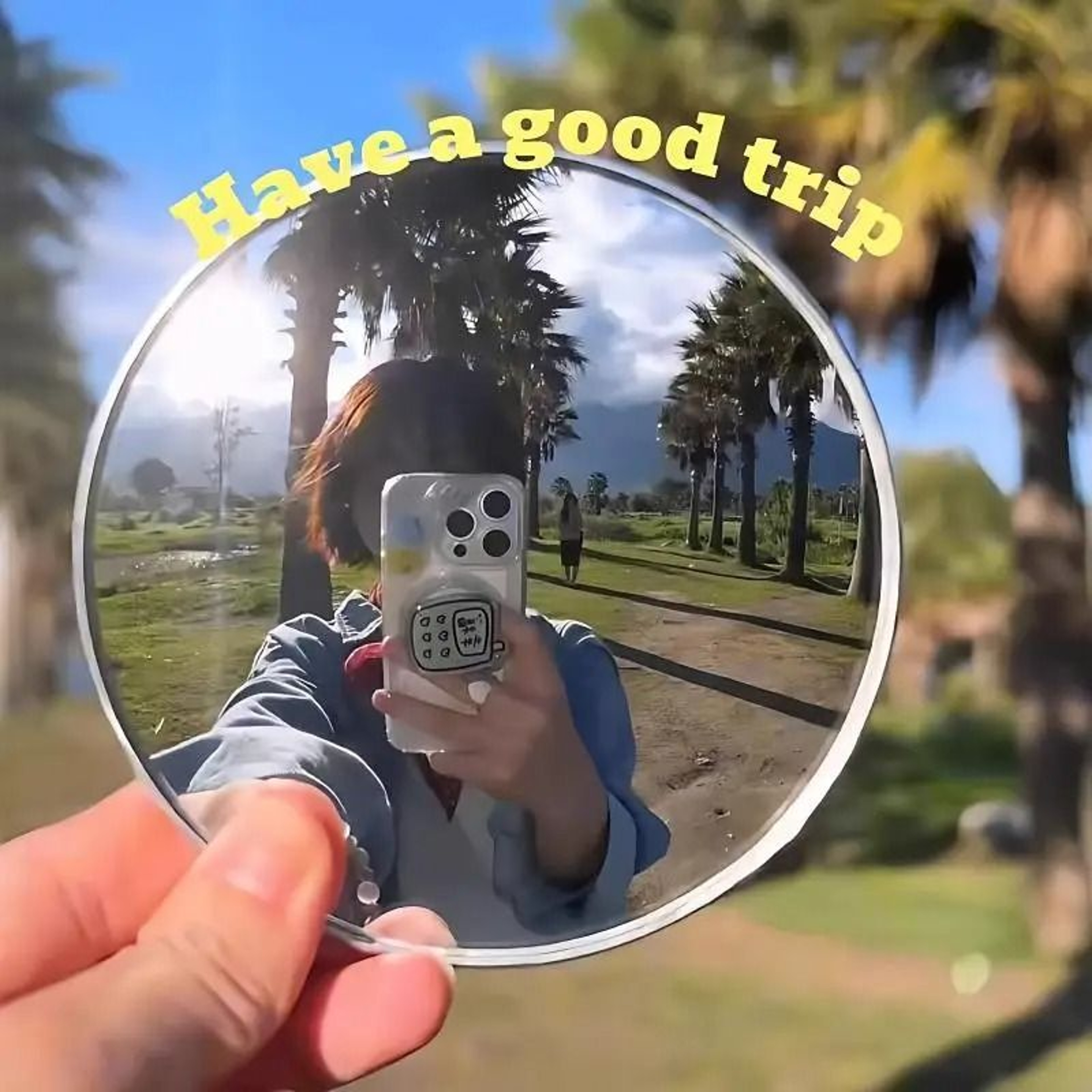 Portable Convex Selfie Mirror 5cm Handheld Photography Vlogging Travel Prop 6