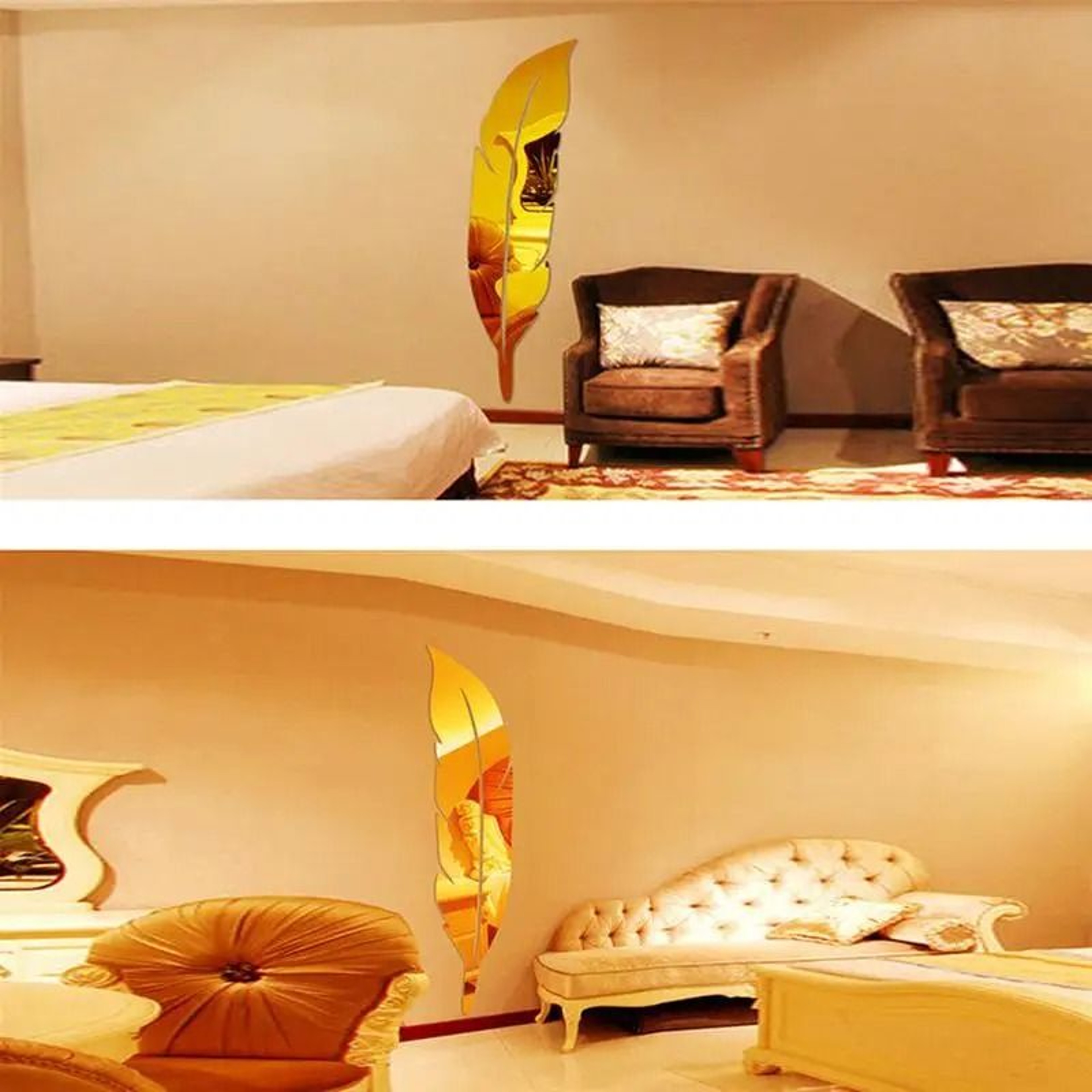 Silver Acrylic Wall Mirror Peel And Stick Decorative Mirror Panel 6