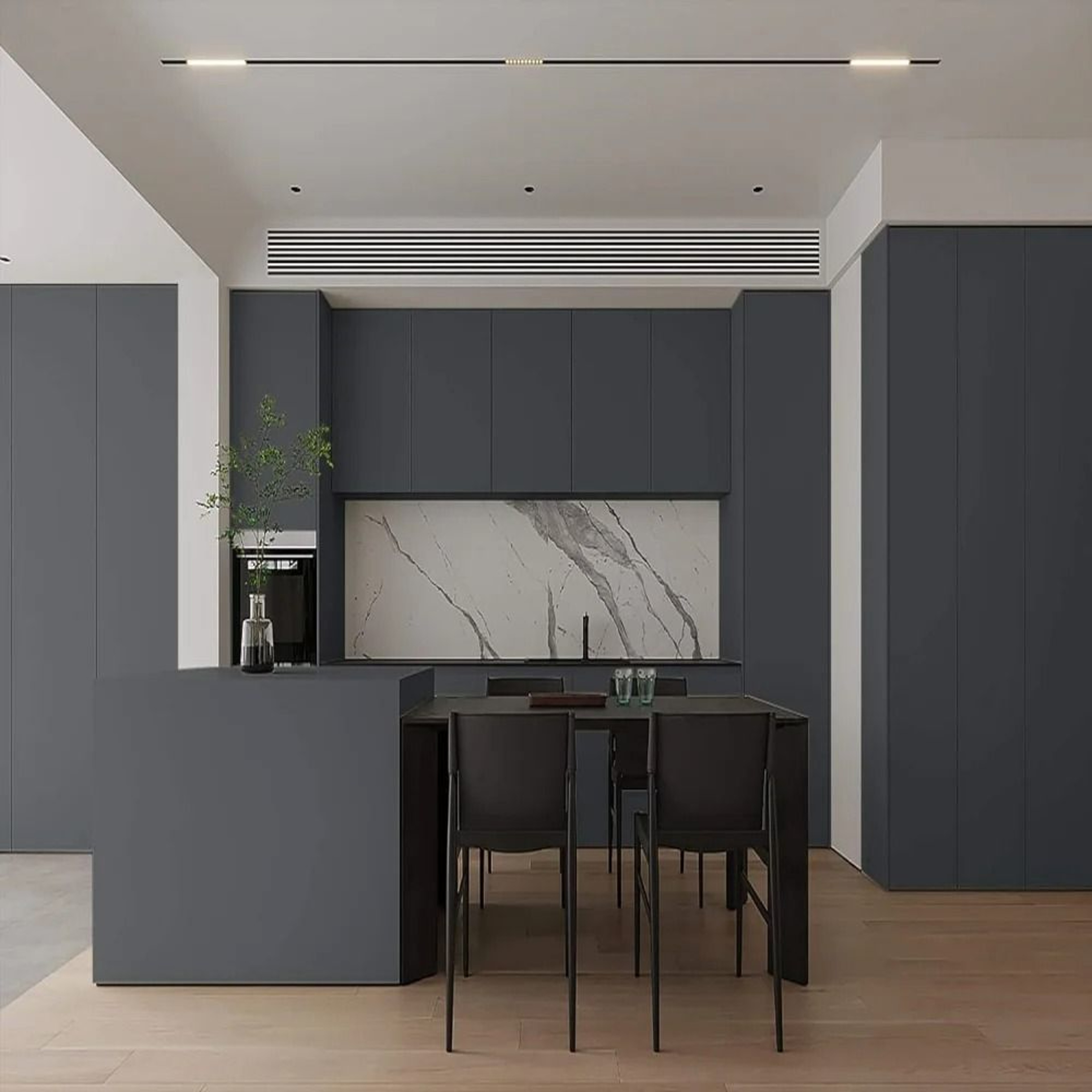Dark Gray Peel And Stick Wallpaper Waterproof Removable Furniture Contact Paper 2