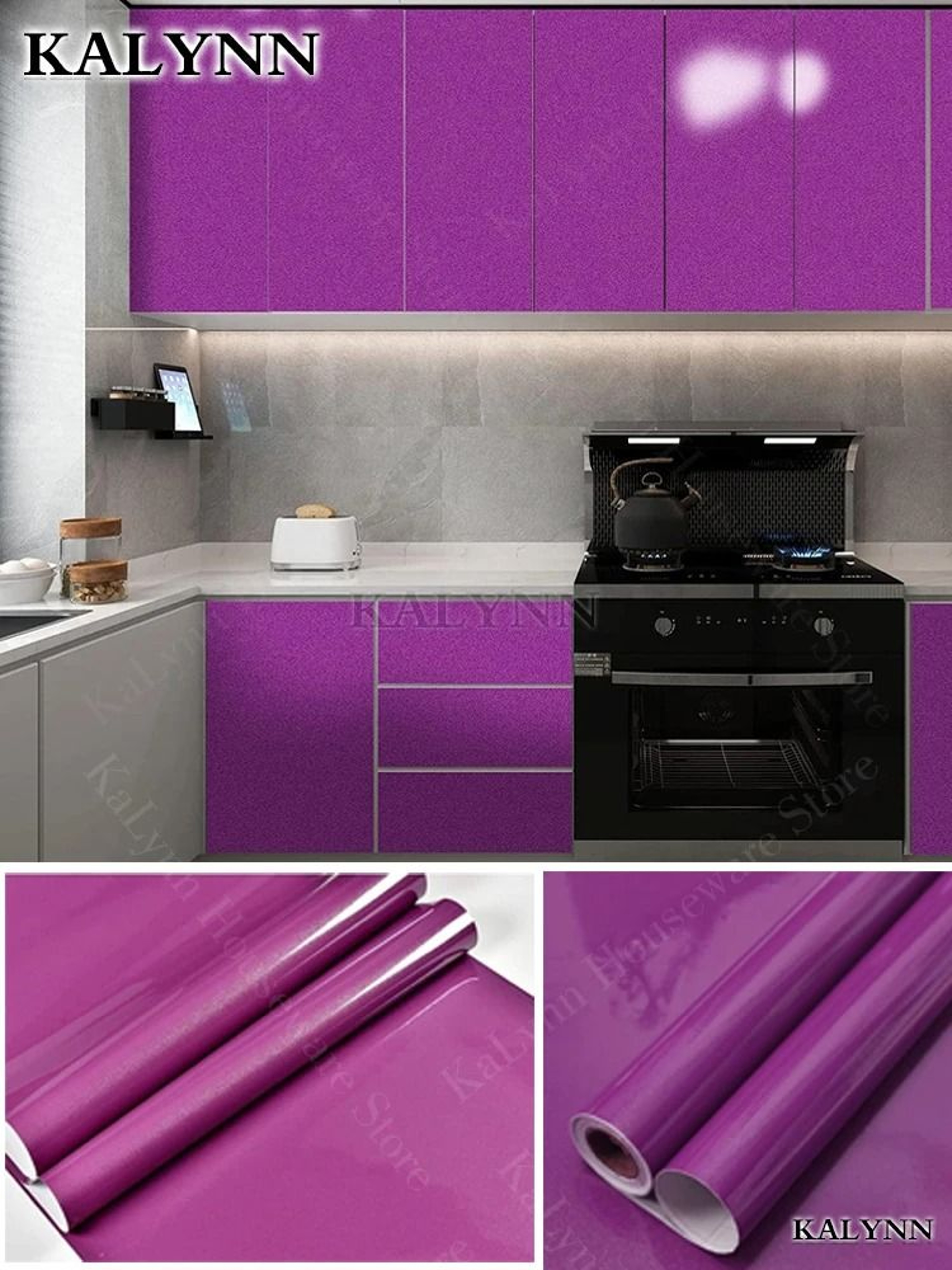 ColorEase Peel And Stick Wallpaper Solid Color Wallpaper Waterproof PVC Contact Paper 15