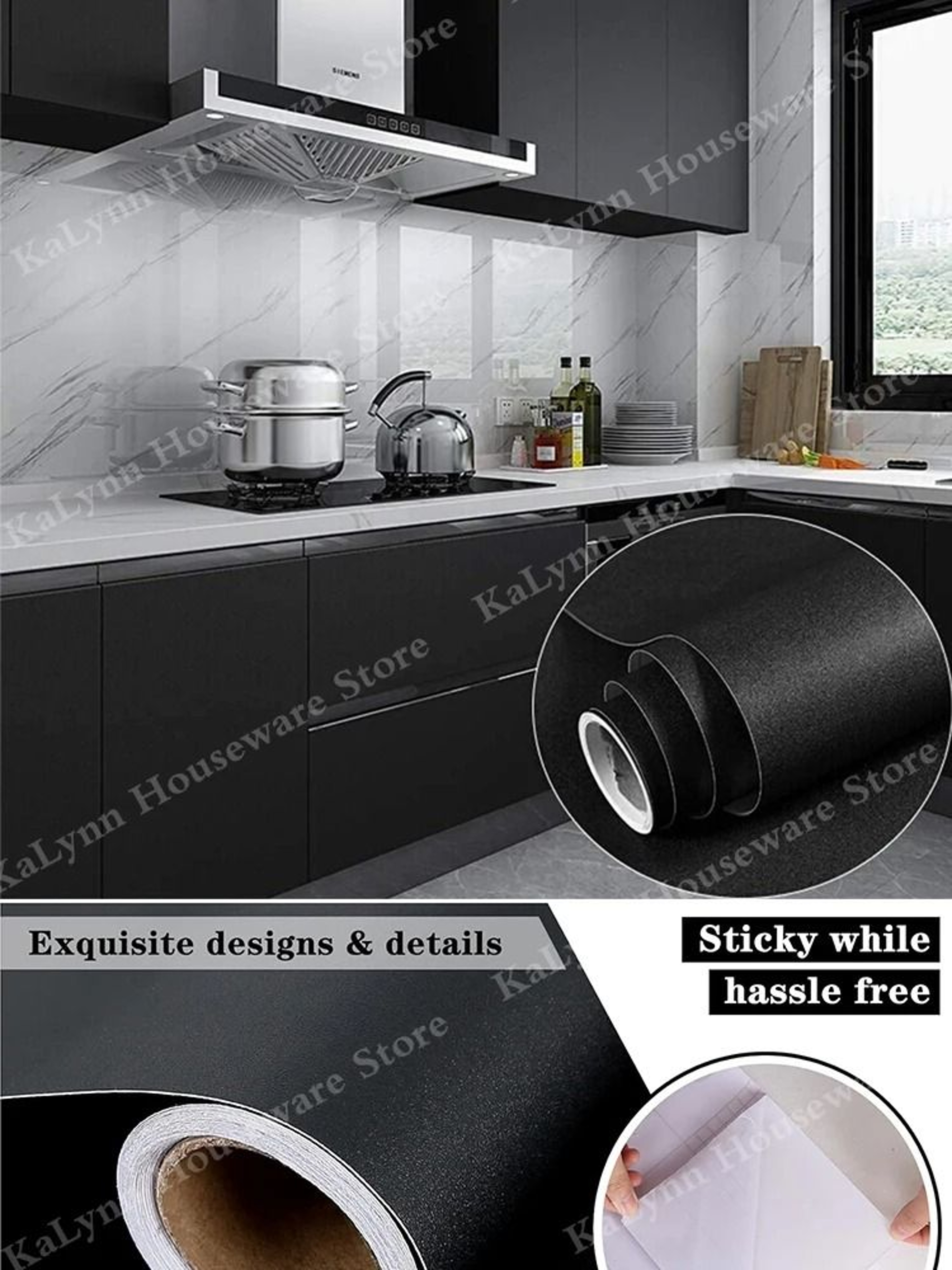 ColorEase Peel And Stick Wallpaper Solid Color Wallpaper Waterproof PVC Contact Paper 12