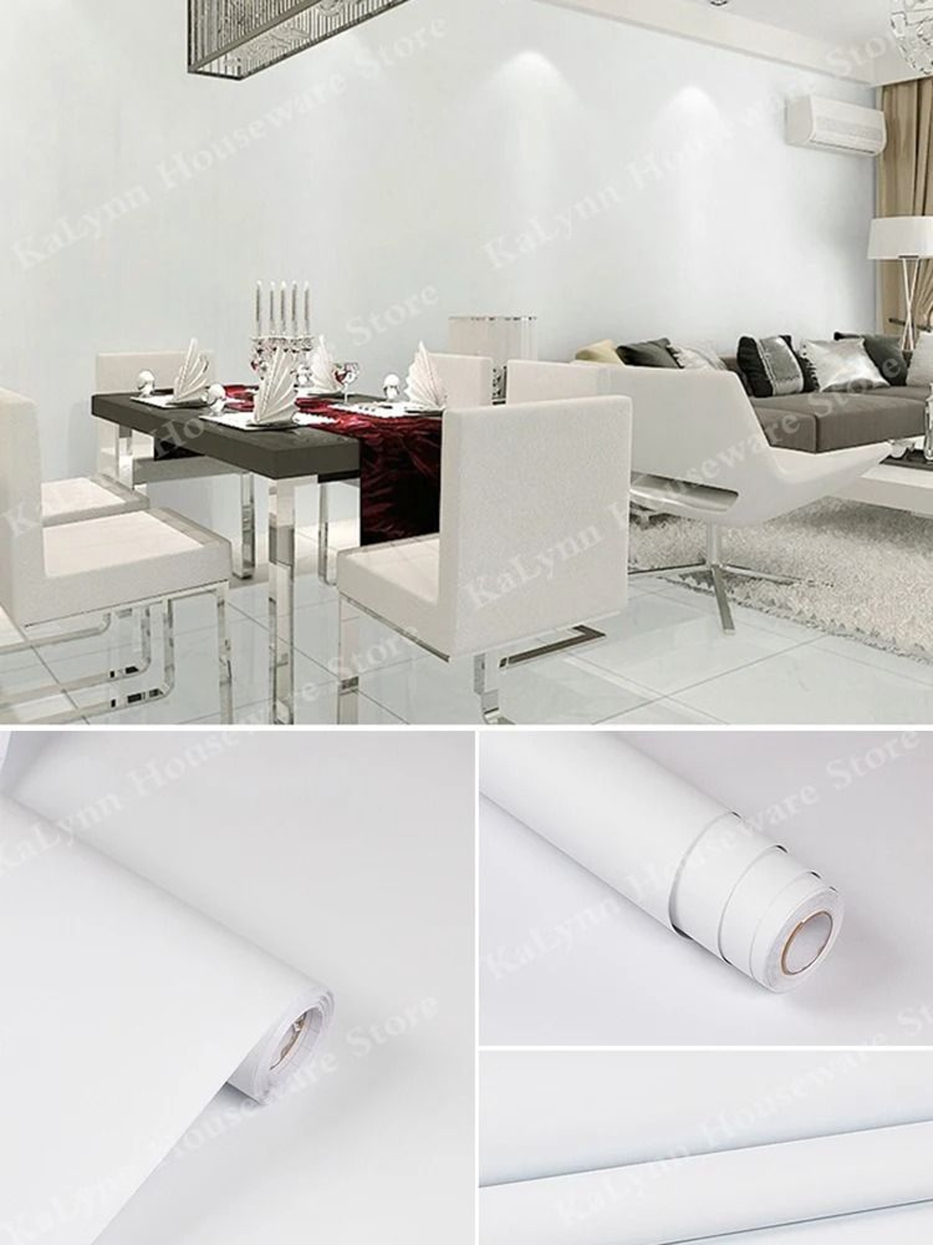 ColorEase Peel And Stick Wallpaper Solid Color Wallpaper Waterproof PVC Contact Paper 10