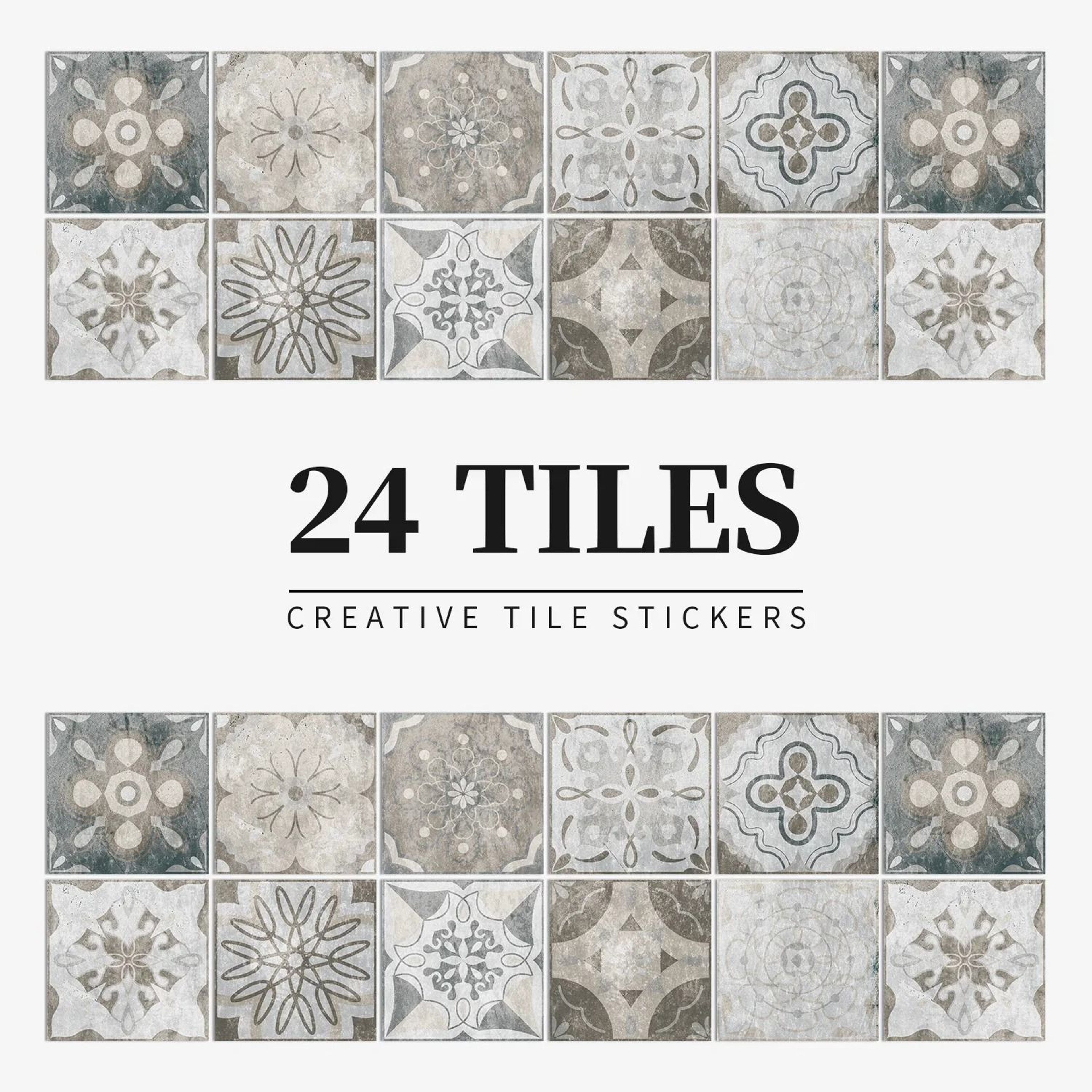 MosaicEase Moroccan Tile Stickers Peel And Stick Tile Stickers Waterproof Vinyl Wall Decals 23