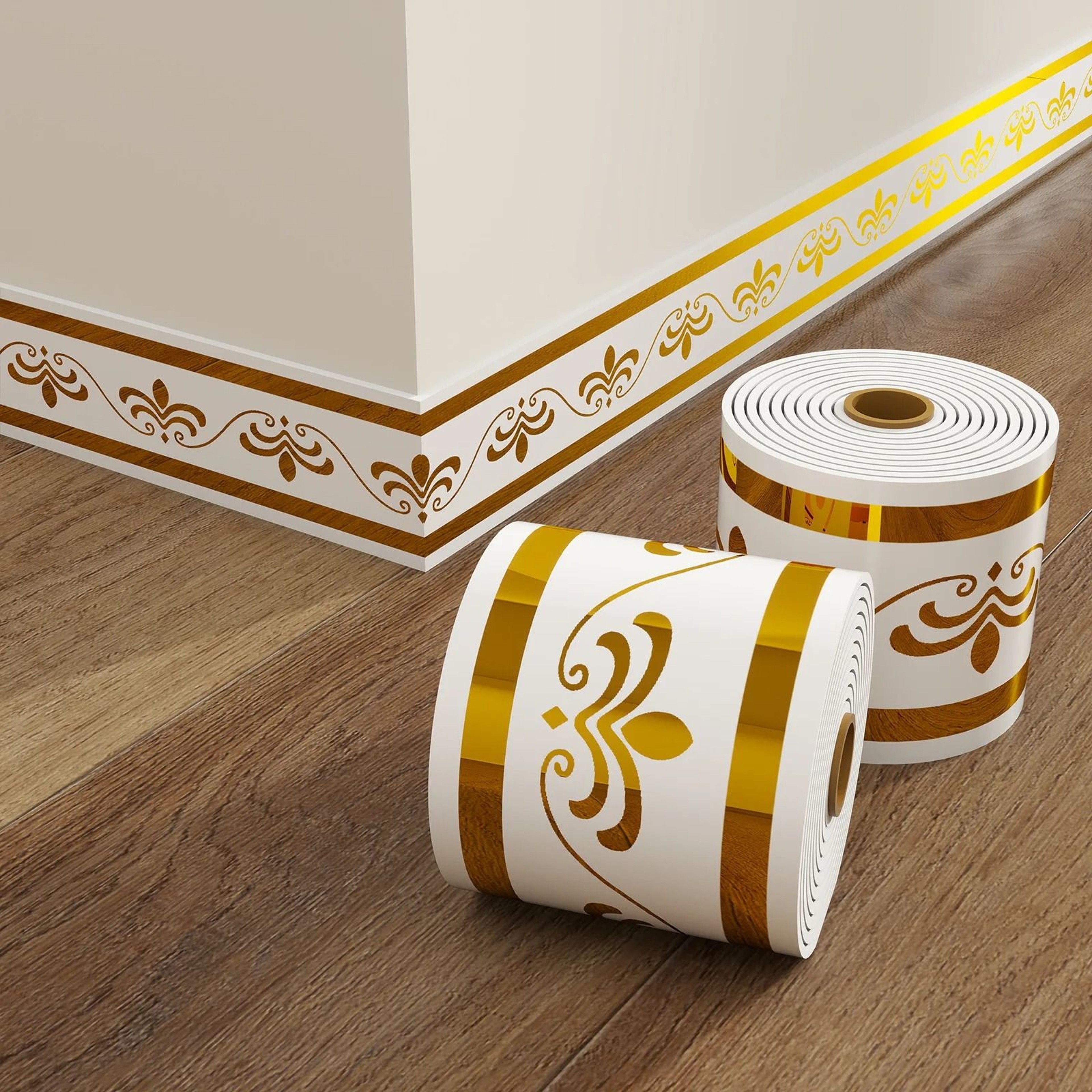 Self Adhesive Baseboard Trim Peel And Stick Wall Border 10cm X 5m 5