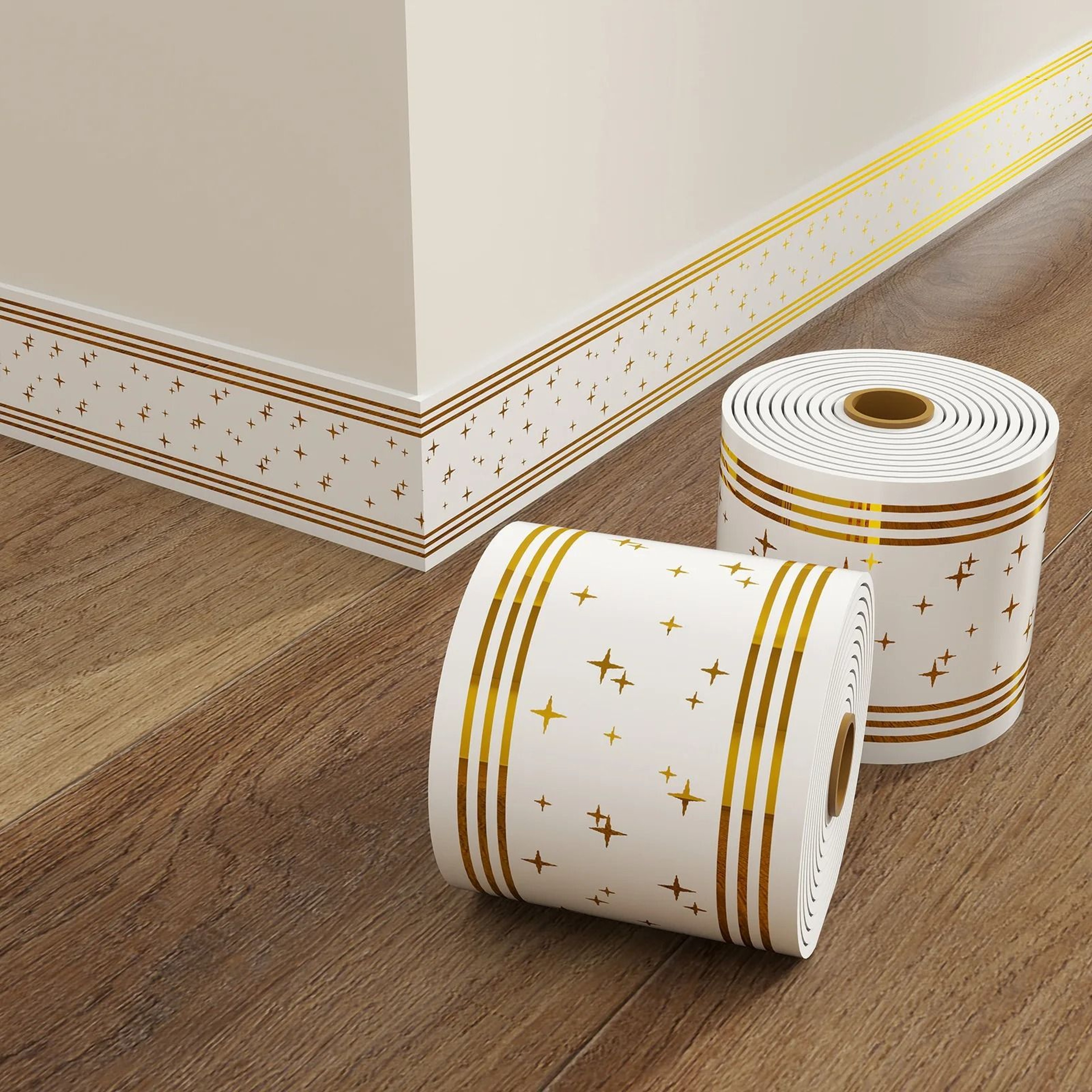 Self Adhesive Baseboard Trim Peel And Stick Wall Border 10cm X 5m 6