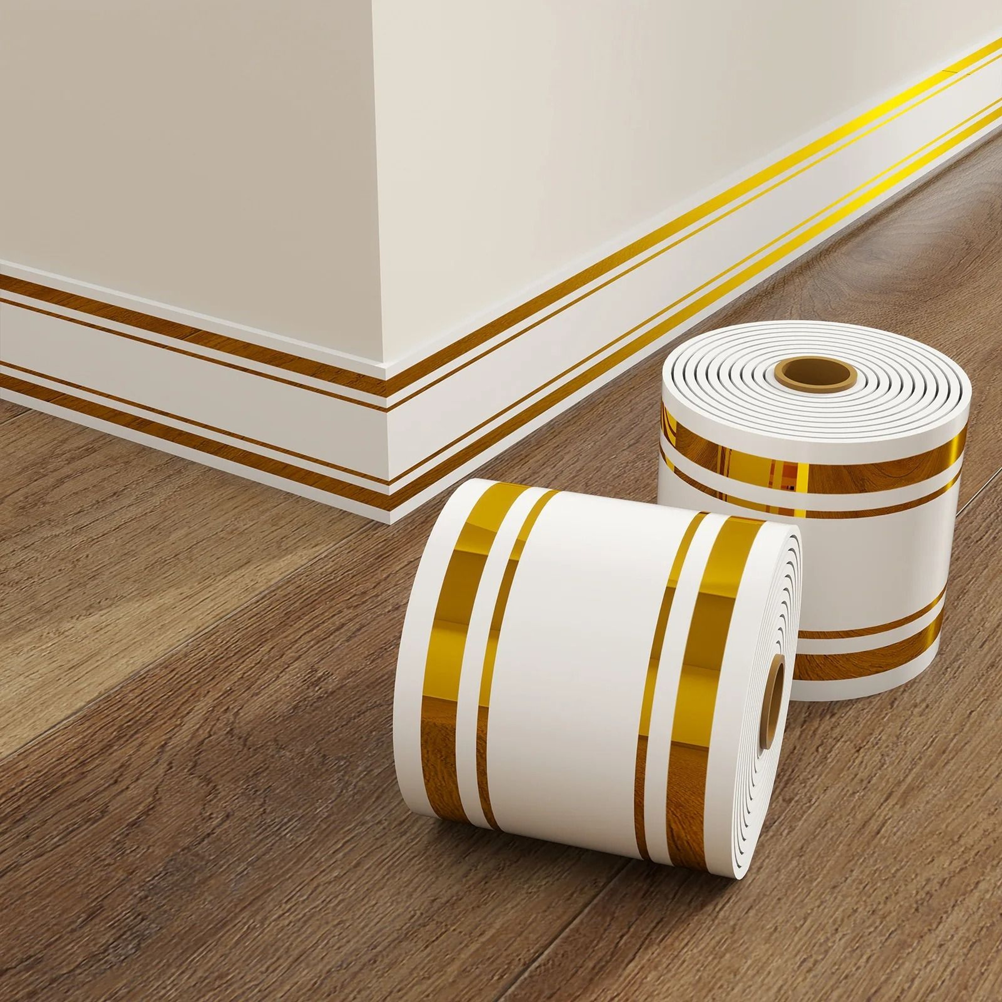 Self Adhesive Baseboard Trim Peel And Stick Wall Border 10cm X 5m 8