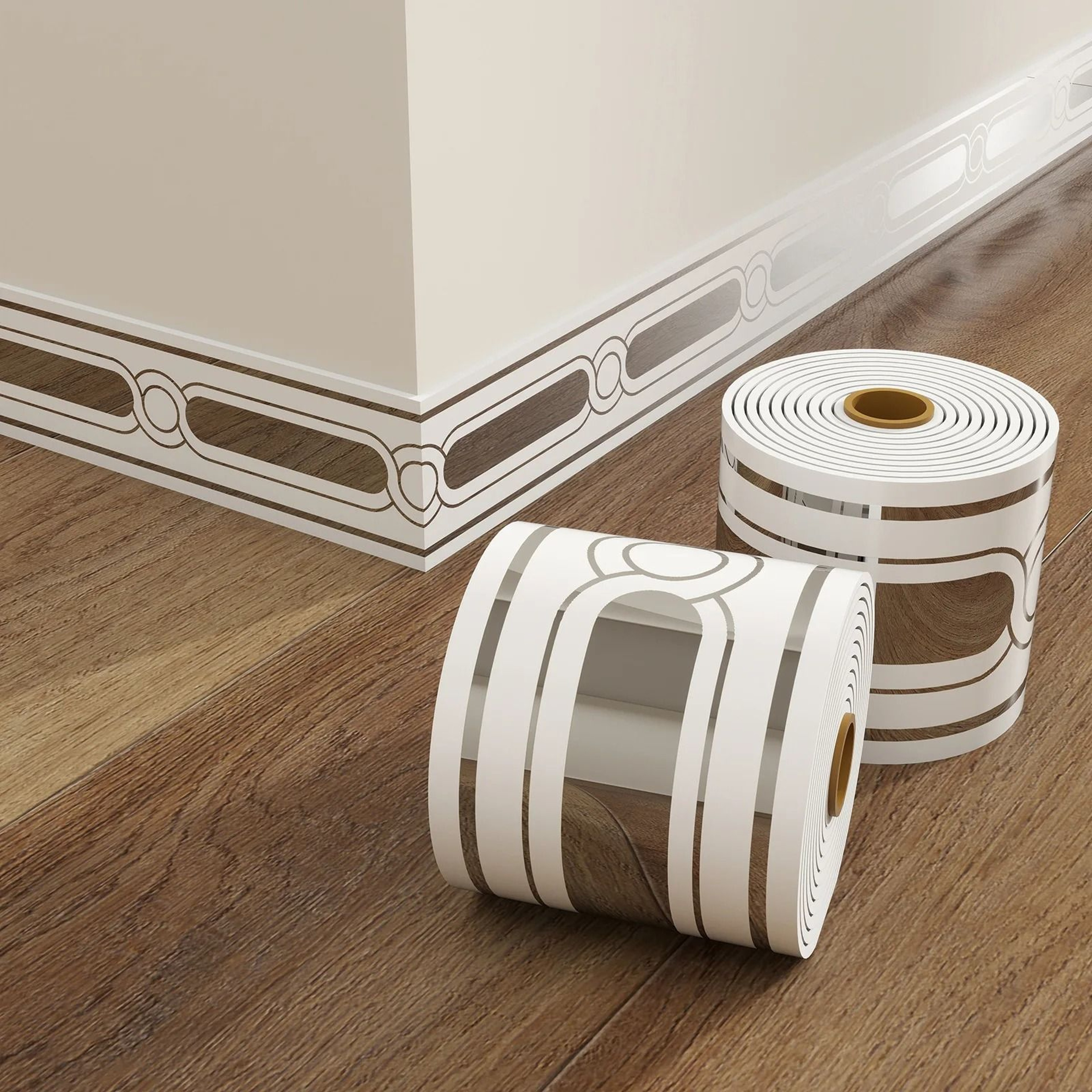 Self Adhesive Baseboard Trim Peel And Stick Wall Border 10cm X 5m 14