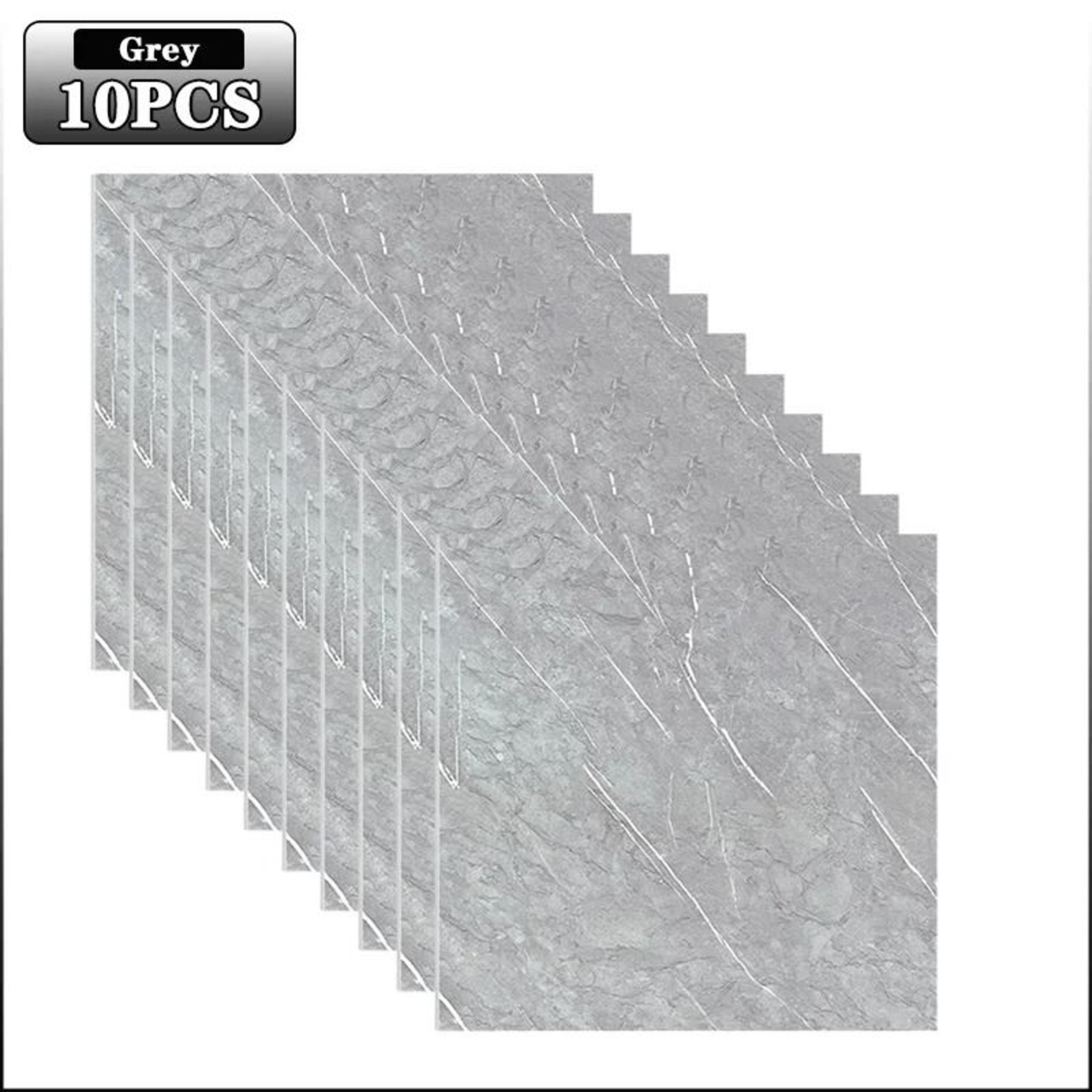 10 Piece Marble Look Peel And Stick Floor Tiles Thickened PVC Flooring 5