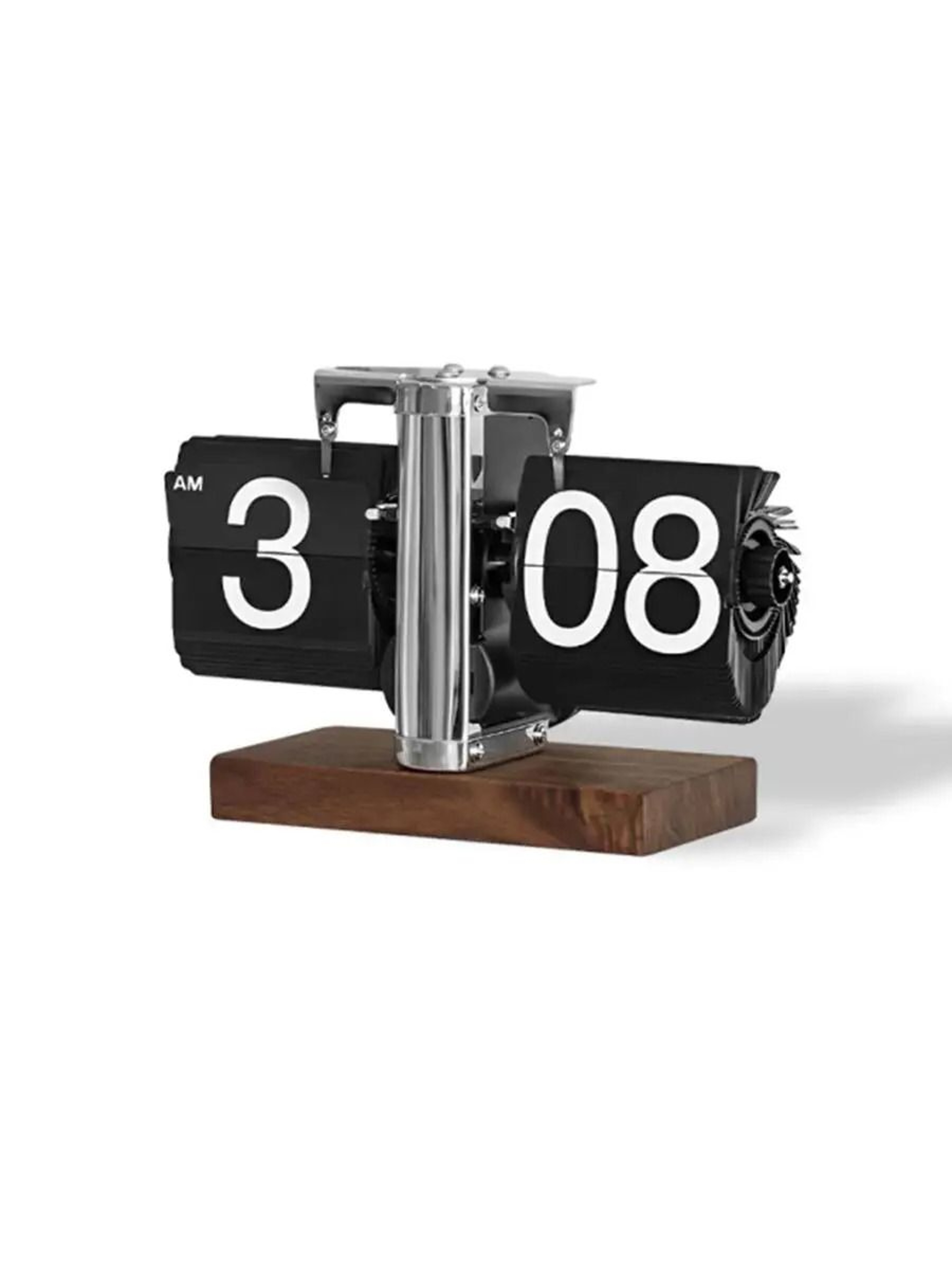 Vintage Automatic Flip Down Desk Clock Retro Mechanical Table Clock 3
