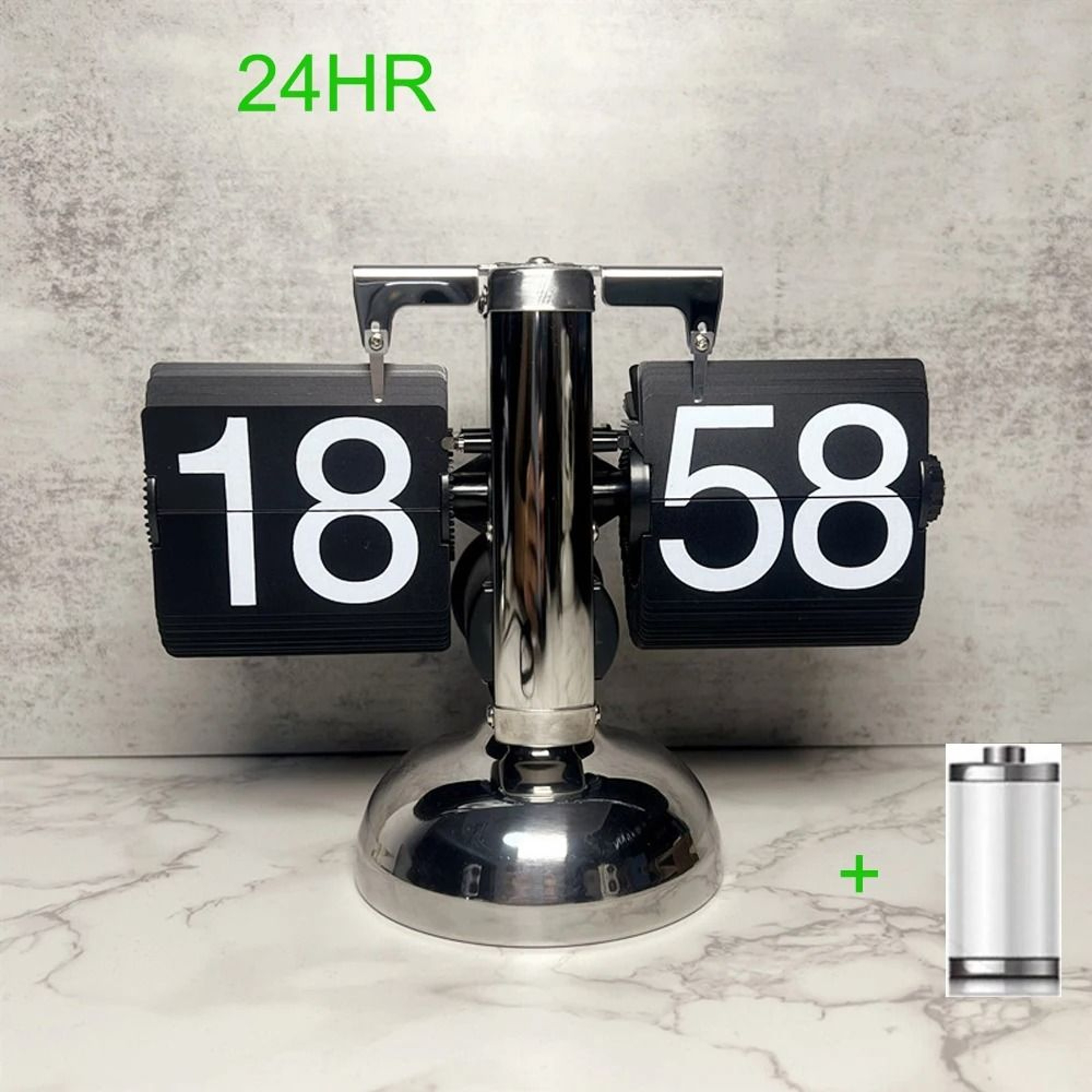 Automatic Retro Flip Desk Clock With Large Number Display 4