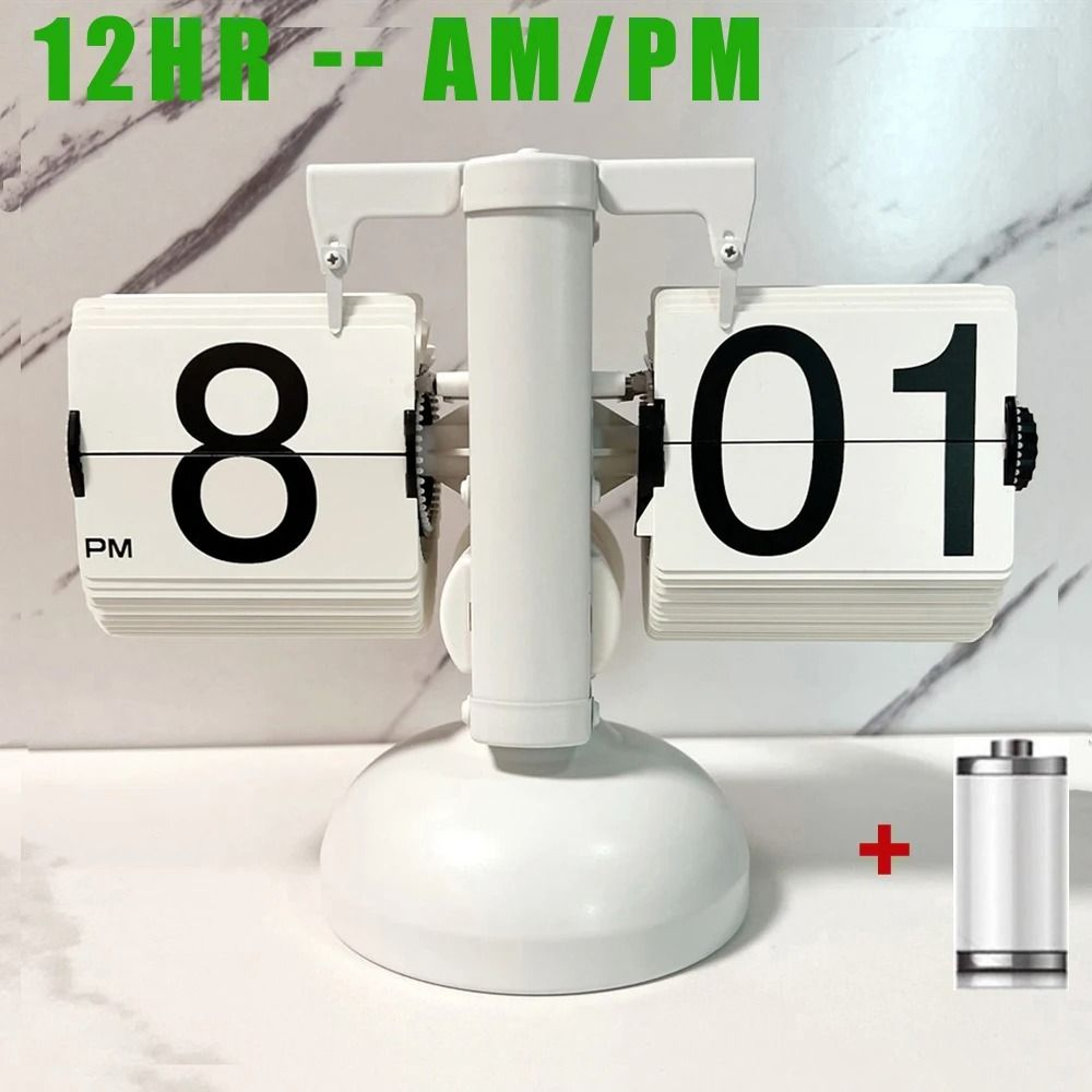 Retro Automatic Flip Desk Clock With Metal Frame 3