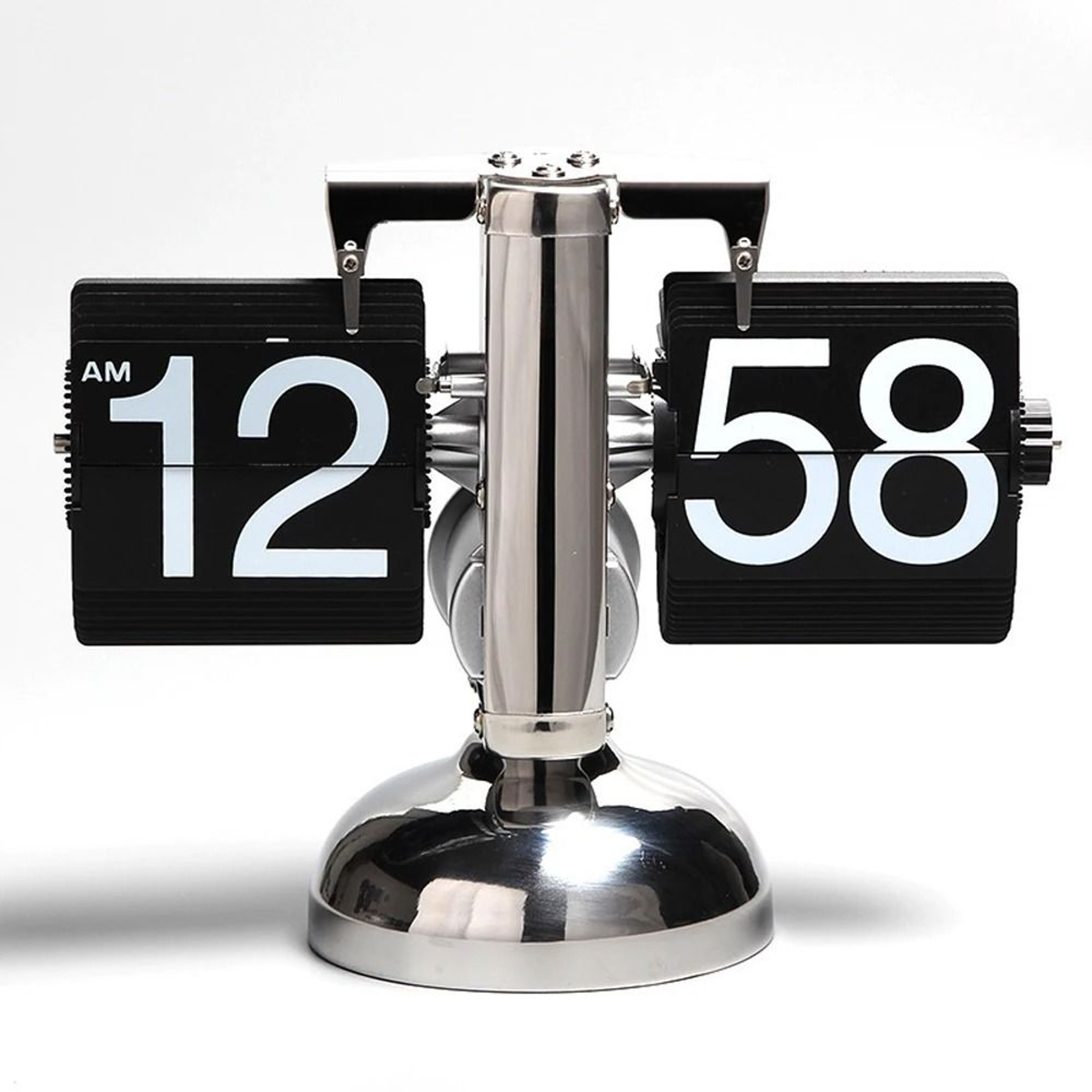 Retro Automatic Flip Desk Clock With Metal Frame 0