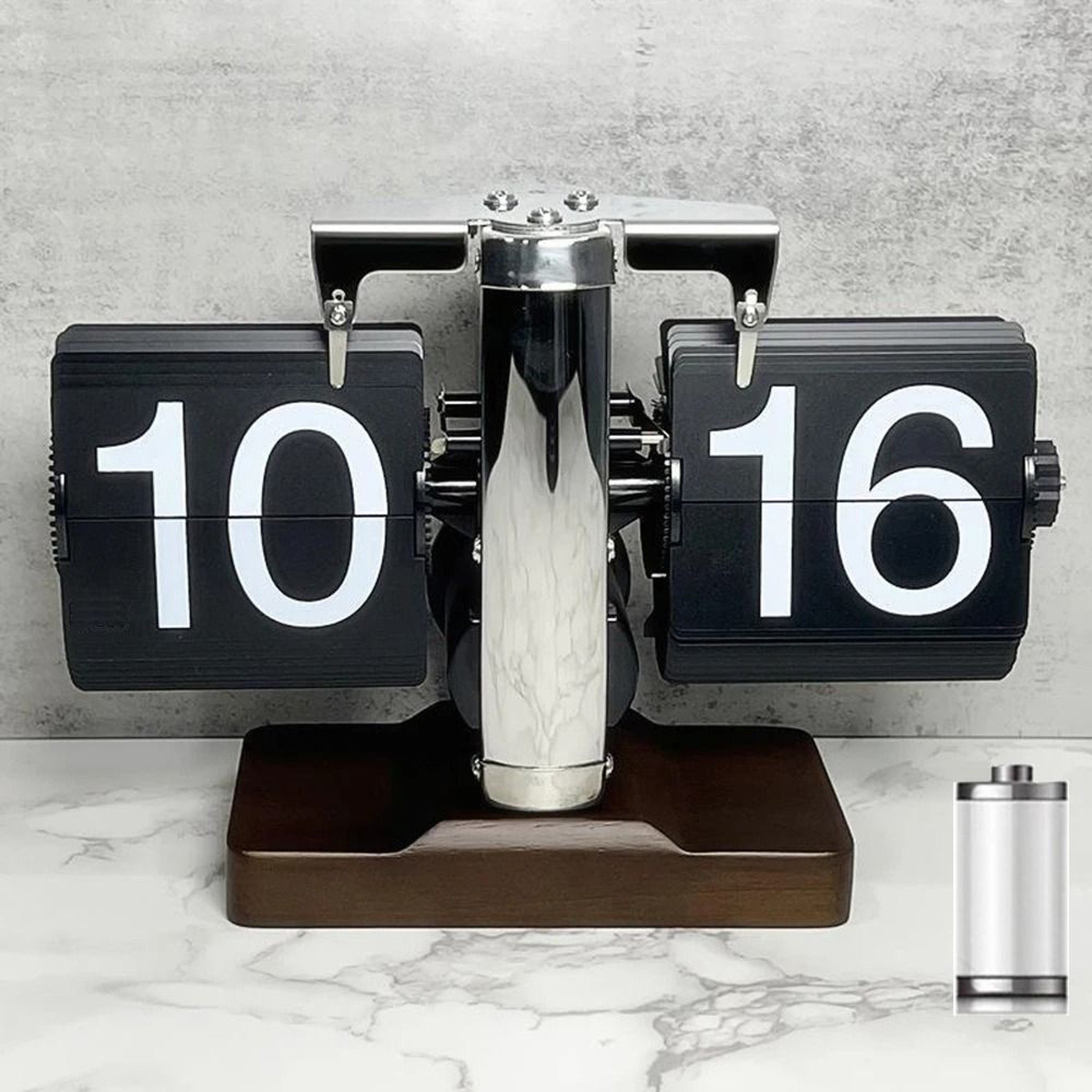 Retro Automatic Flip Table Clock With Large Number Display 11