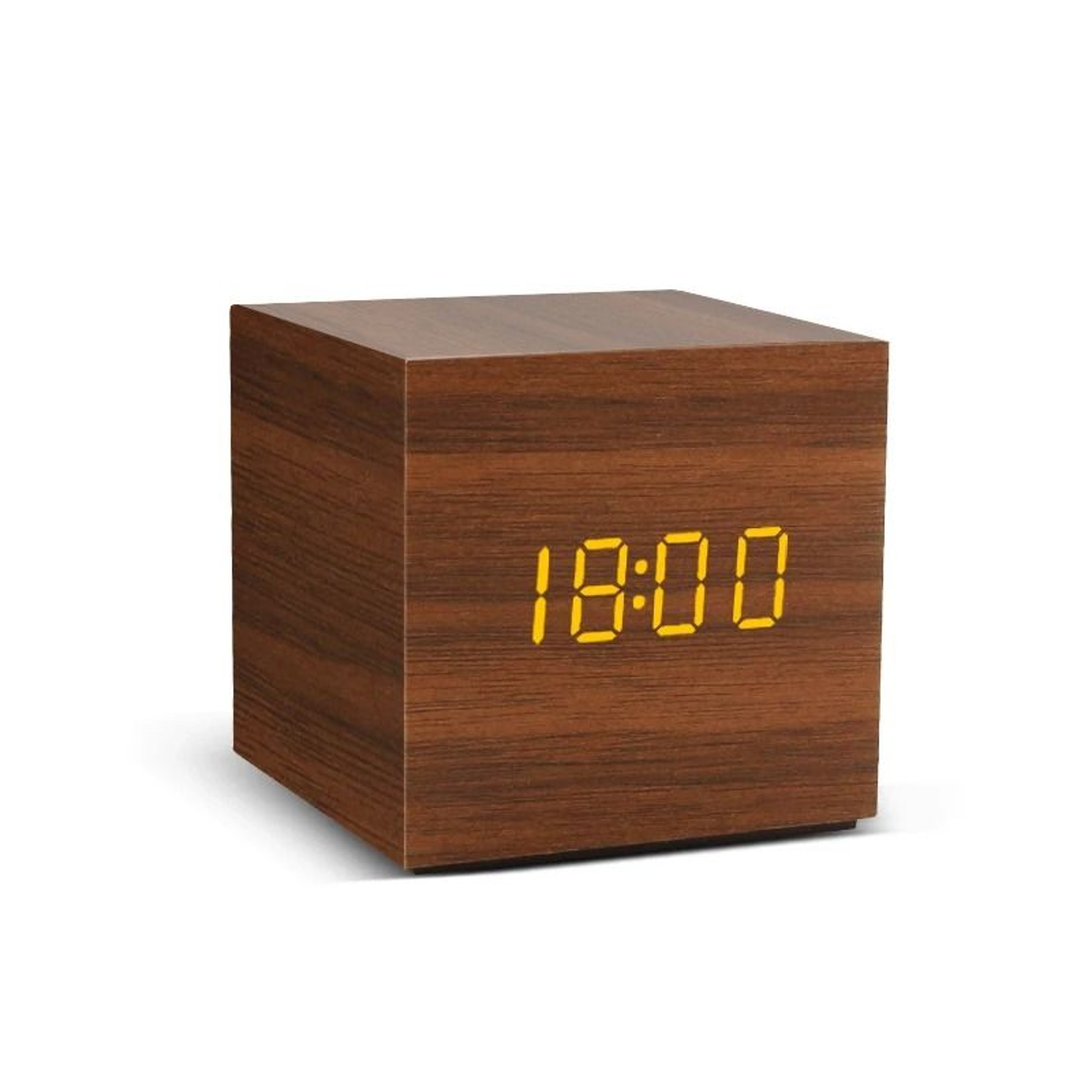 Wood Grain LED Digital Alarm Clock With Voice Control And Temperature Display 2