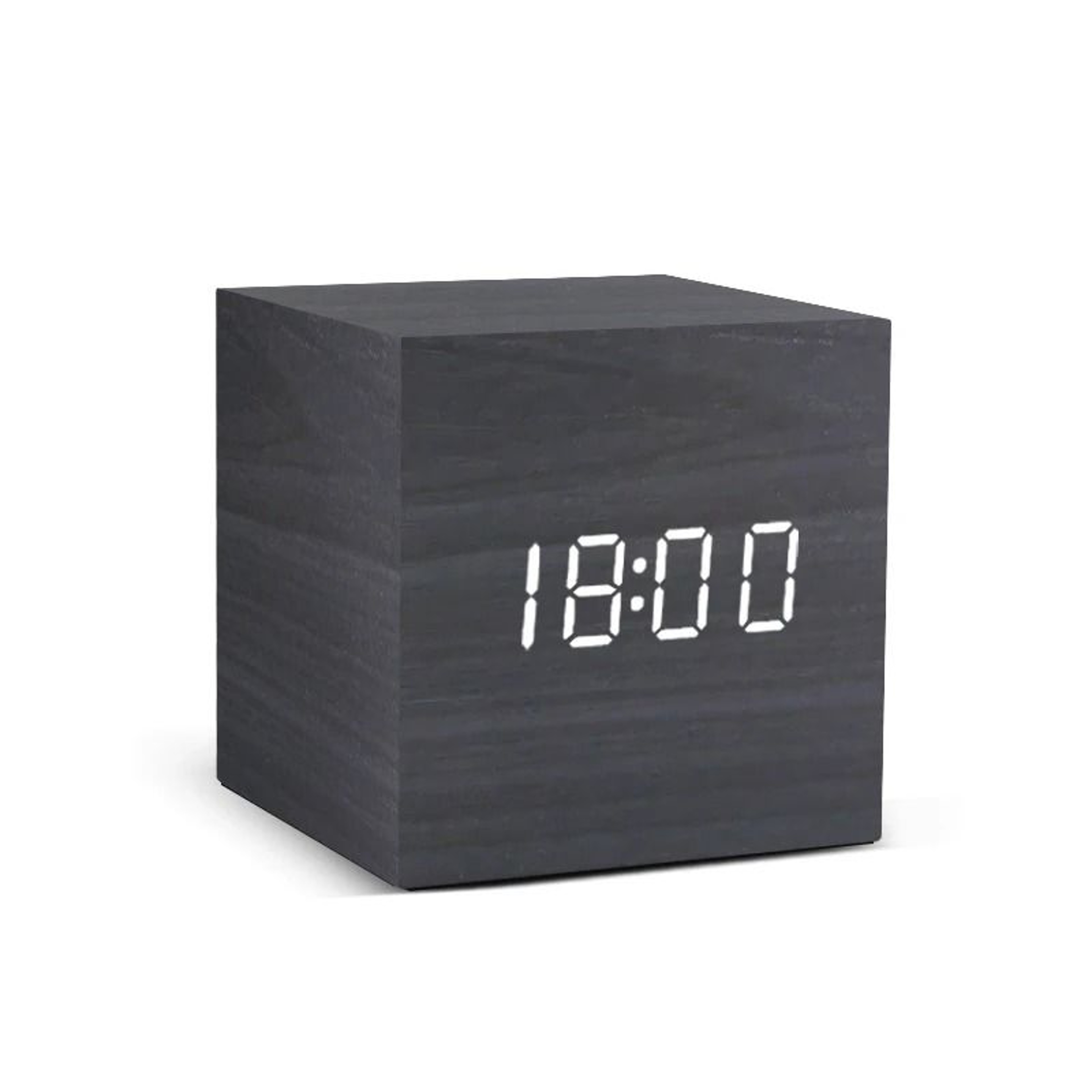 Wood Grain LED Digital Alarm Clock With Voice Control And Temperature Display 3