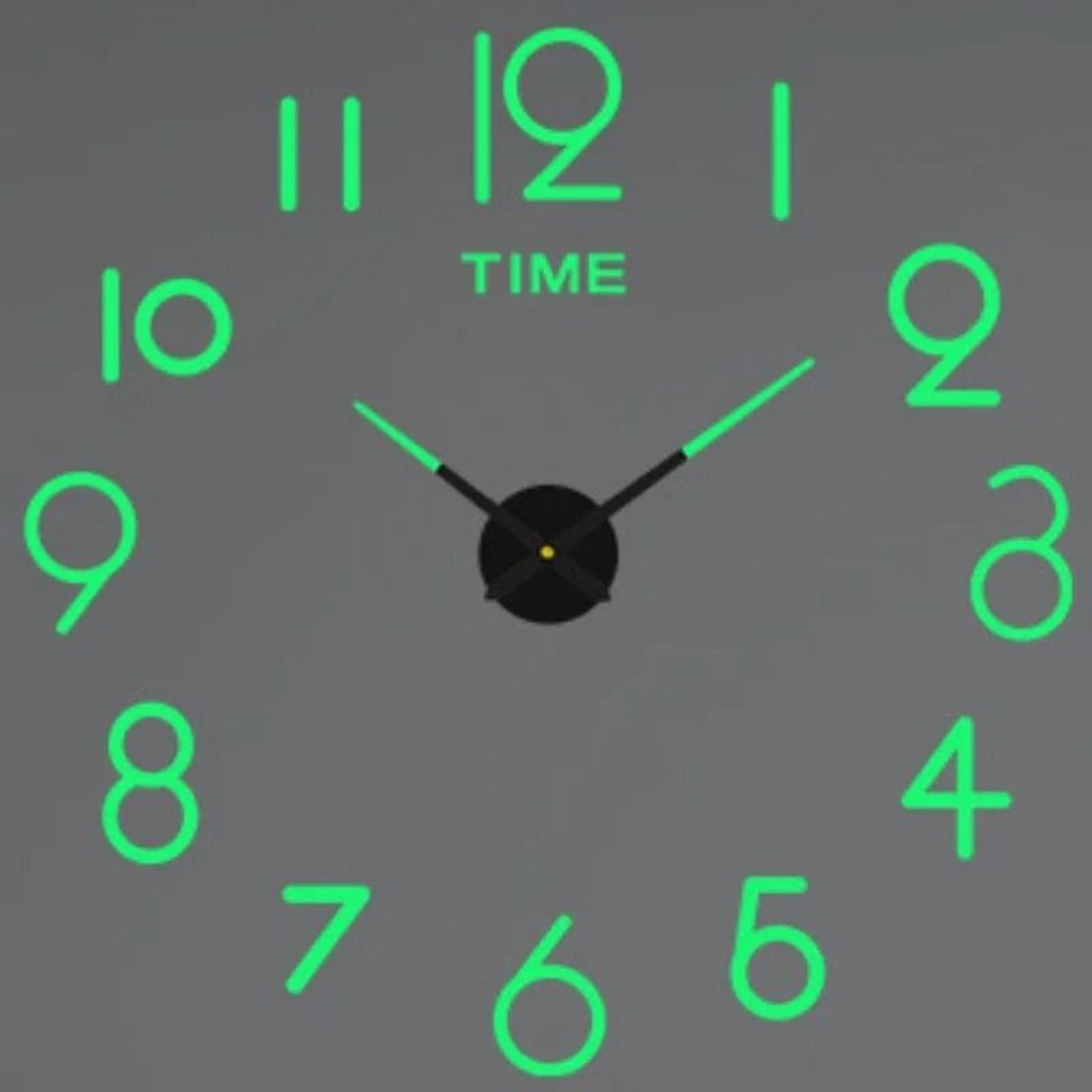 Large Luminous 3D DIY Wall Clock With Silent Quartz Movement 15