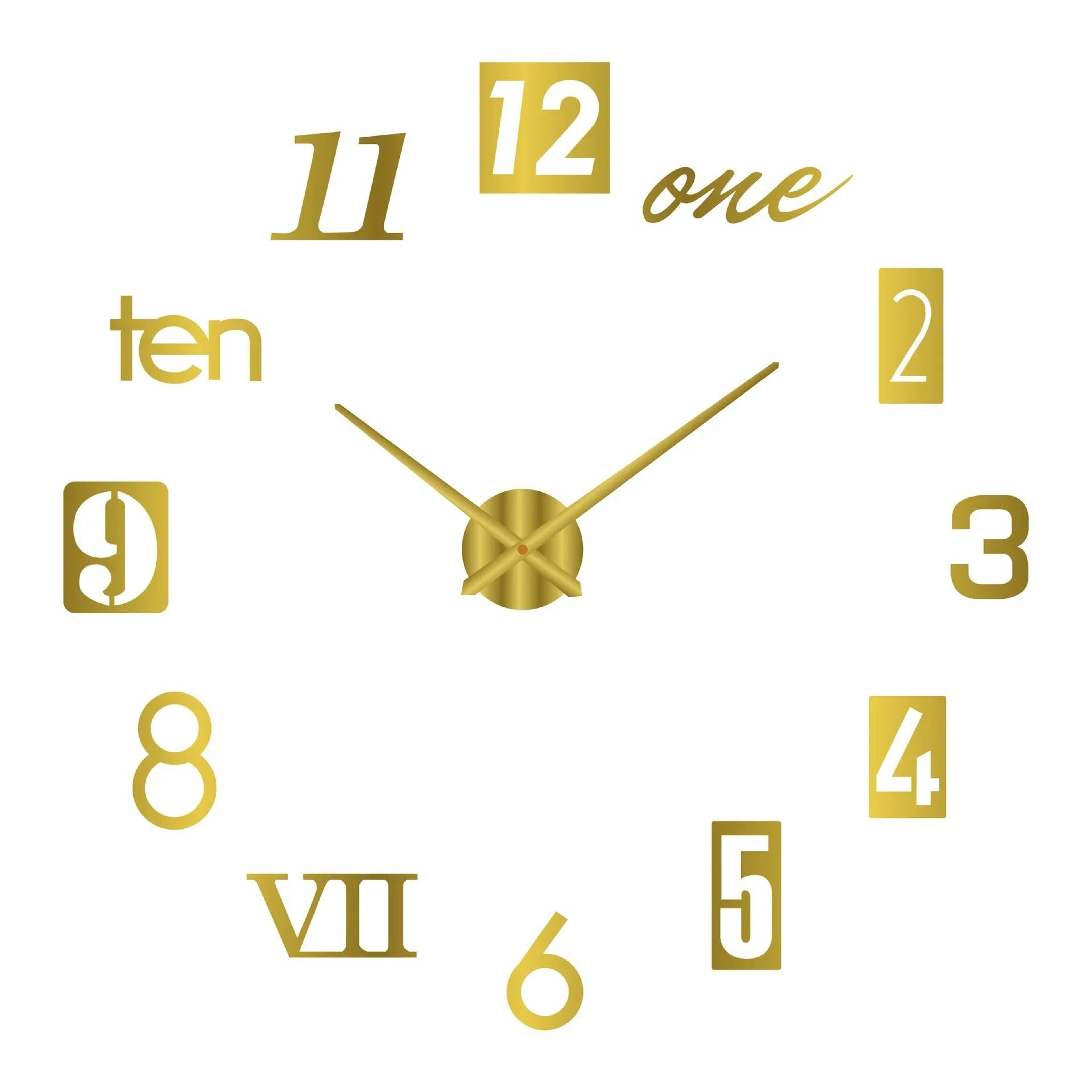 Large Luminous 3D DIY Wall Clock With Silent Quartz Movement 9