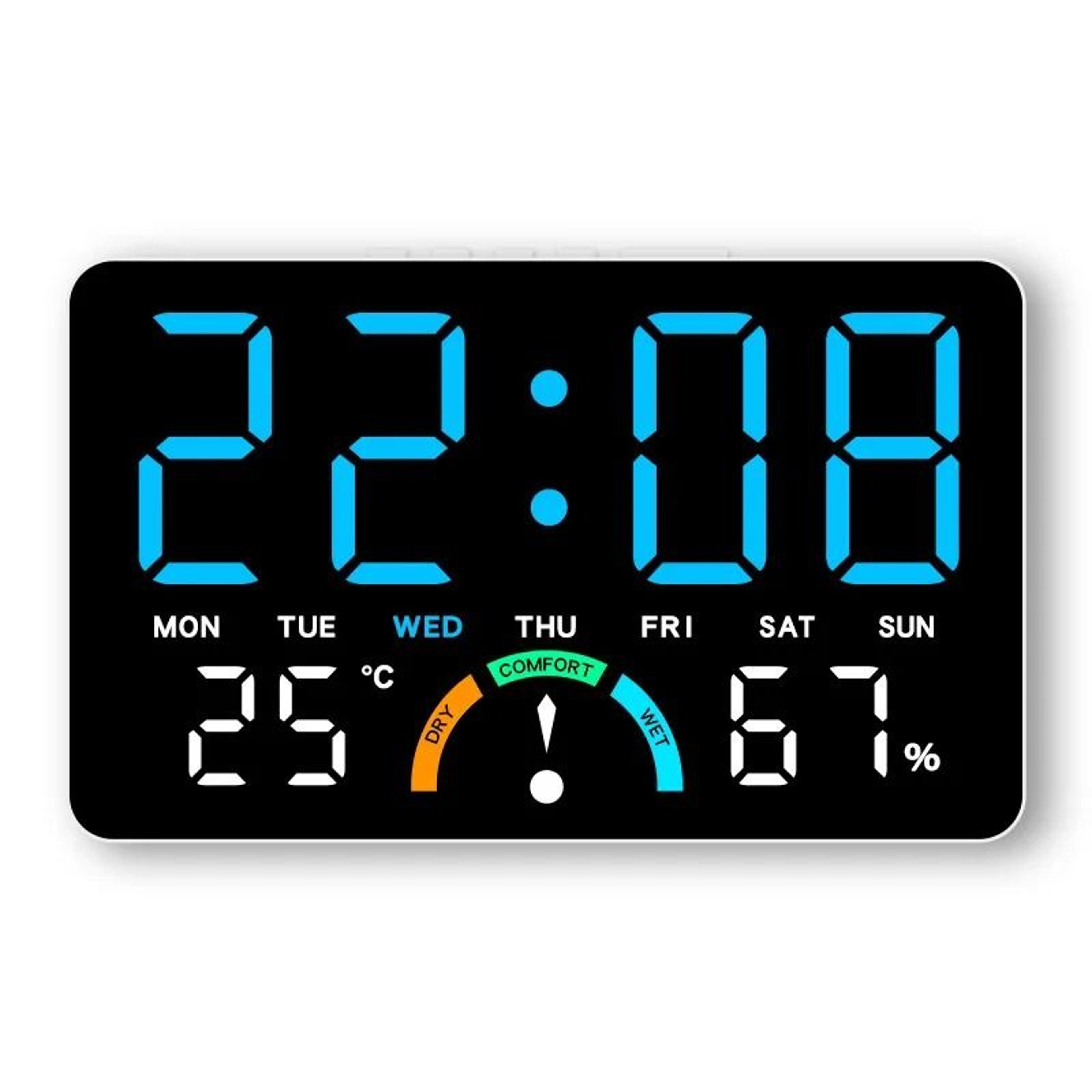 Smart Digital Alarm Clock With Temperature Humidity And Auto Dimming 6