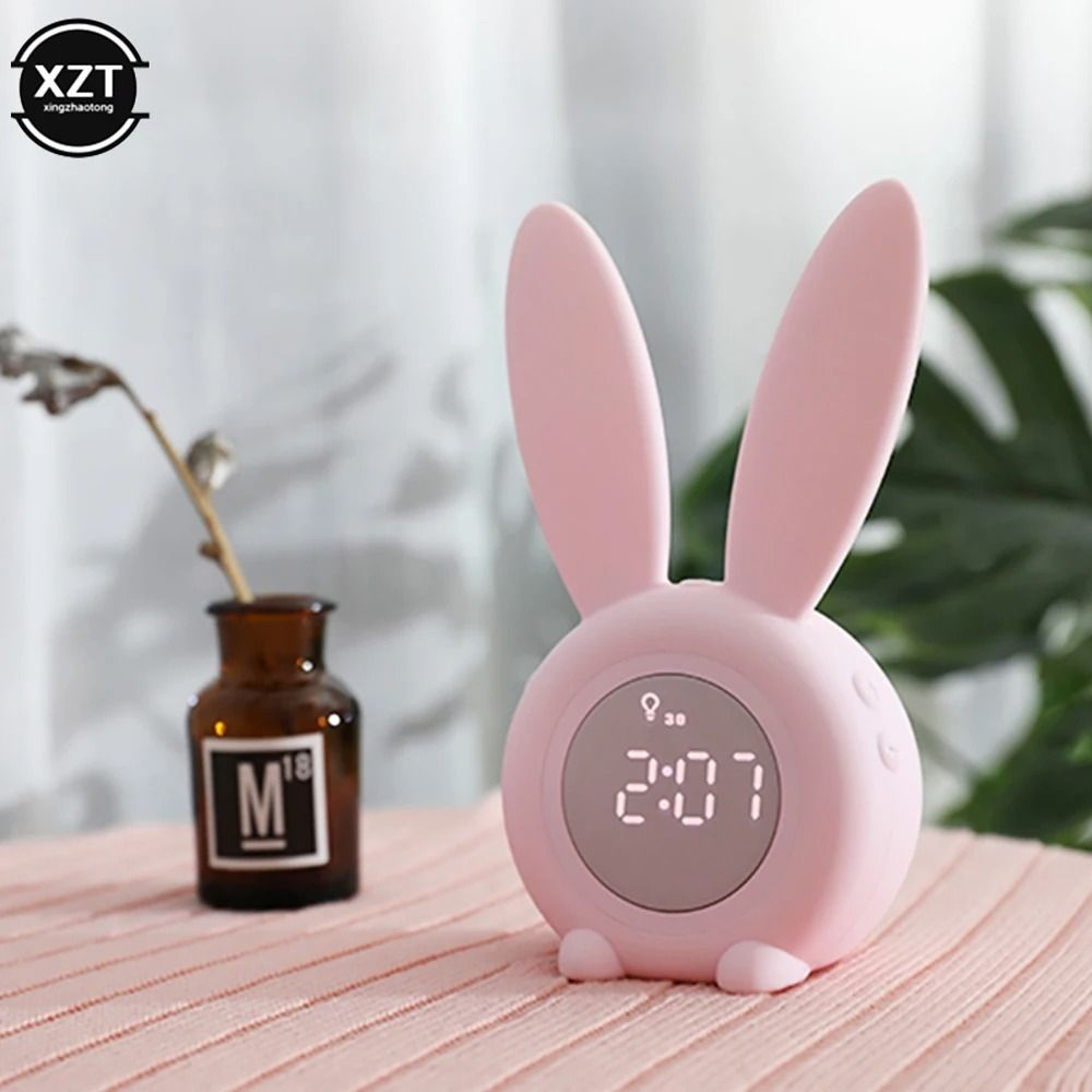 Bunny LED Alarm Clock With Night Light And Sound Control 4
