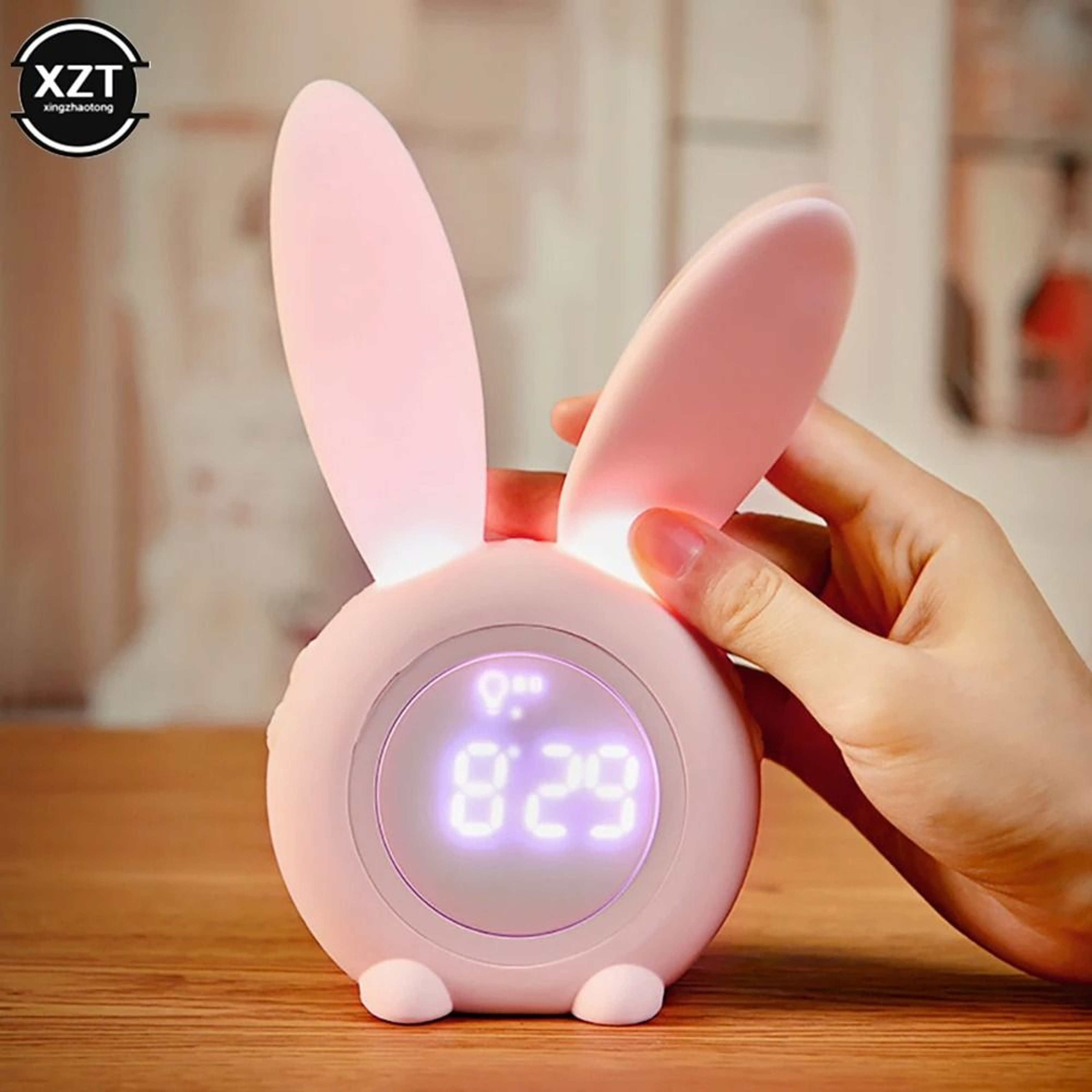 Bunny LED Alarm Clock With Night Light And Sound Control 6