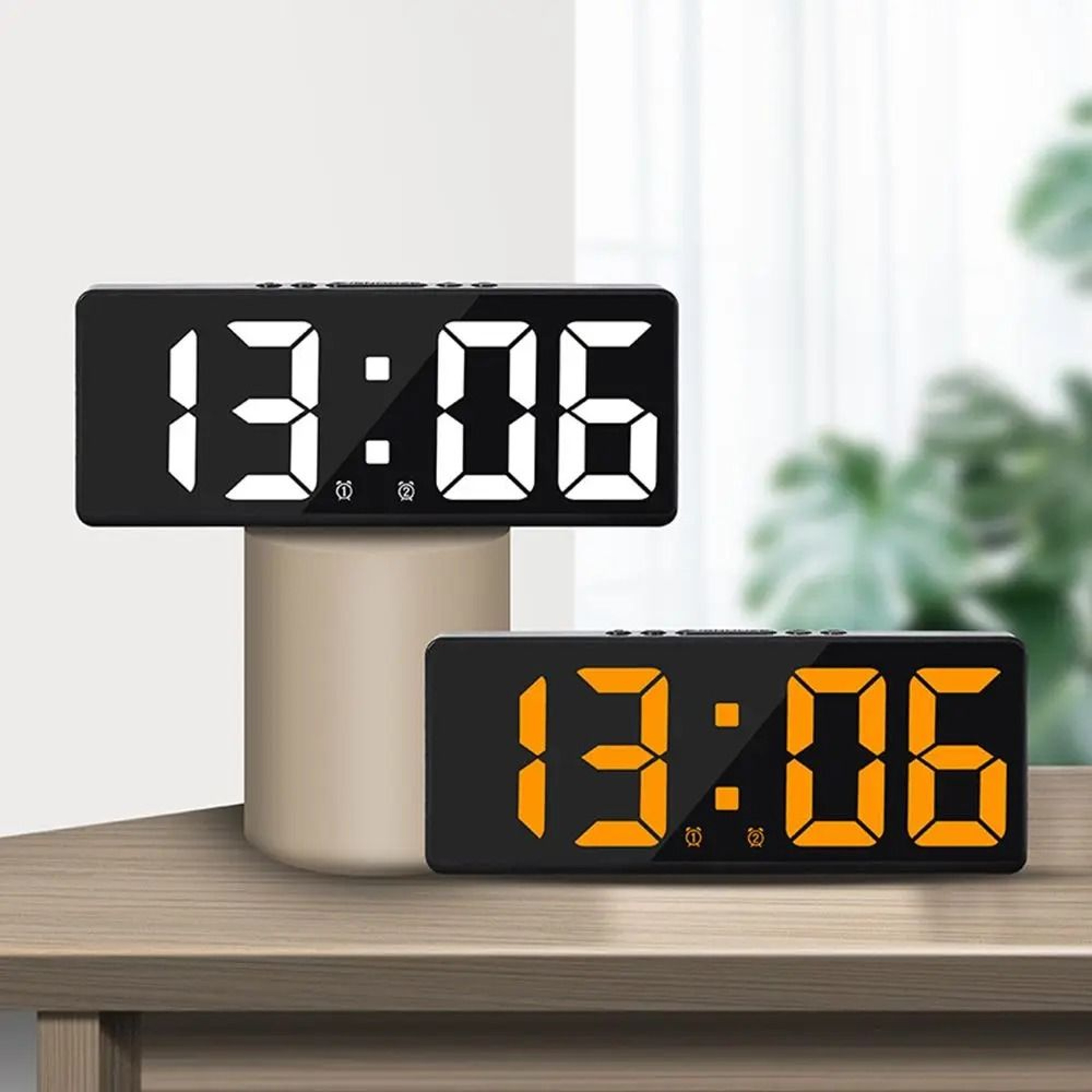 Modern LED Digital Alarm Clock With Temperature And Calendar Display 12