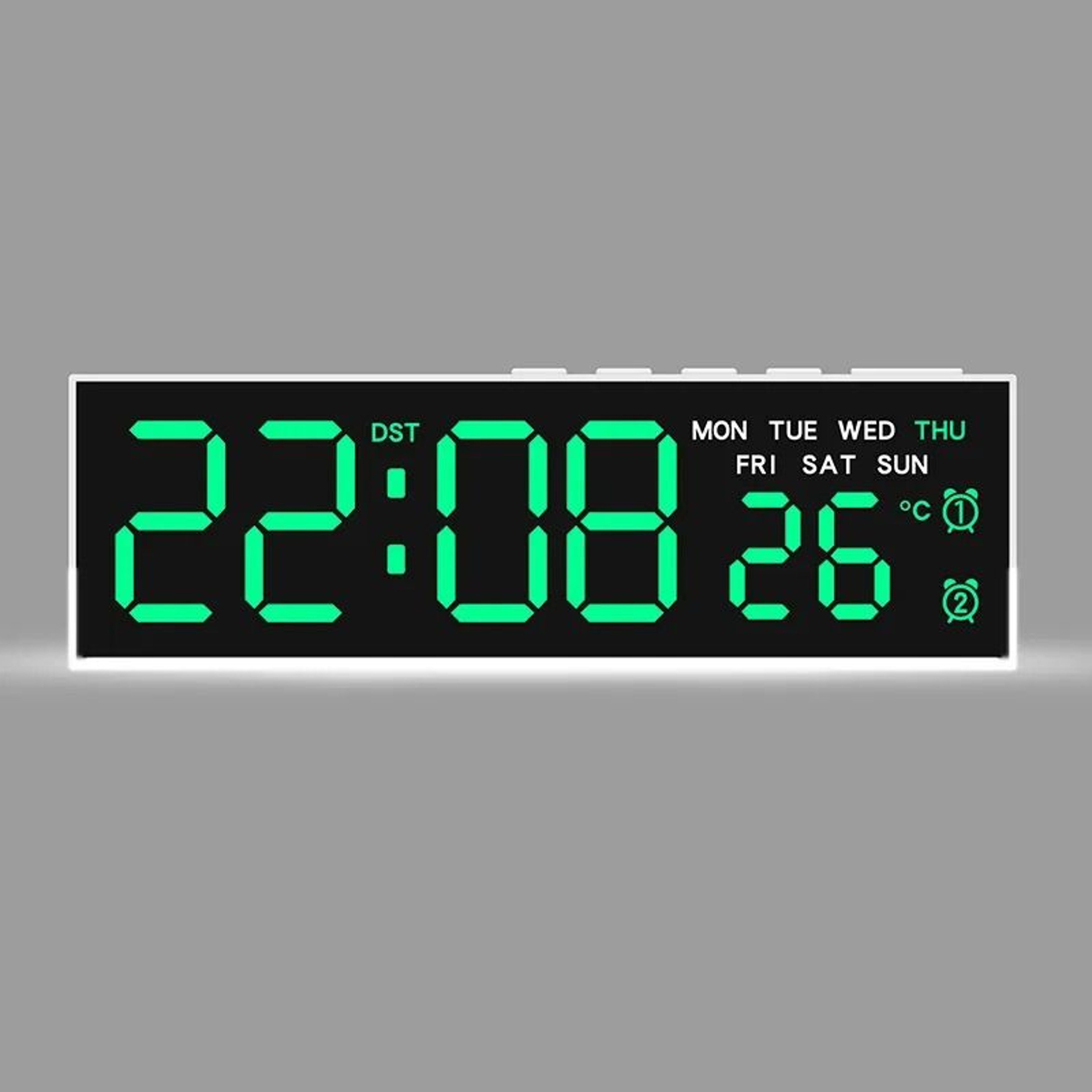 Modern LED Digital Alarm Clock With Dual Alarms And Ambient Light 5