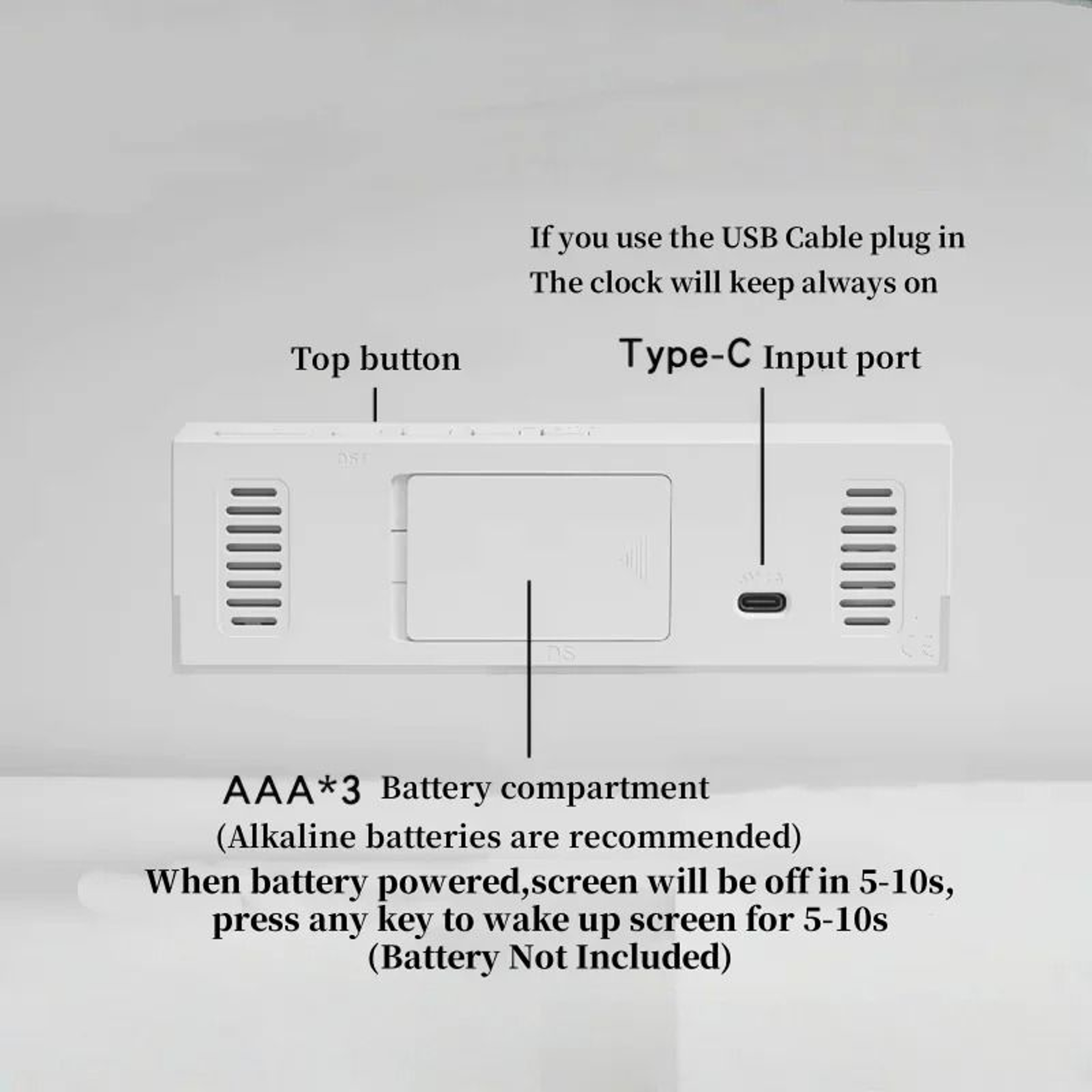 Modern LED Digital Alarm Clock With Dual Alarms And Ambient Light 13