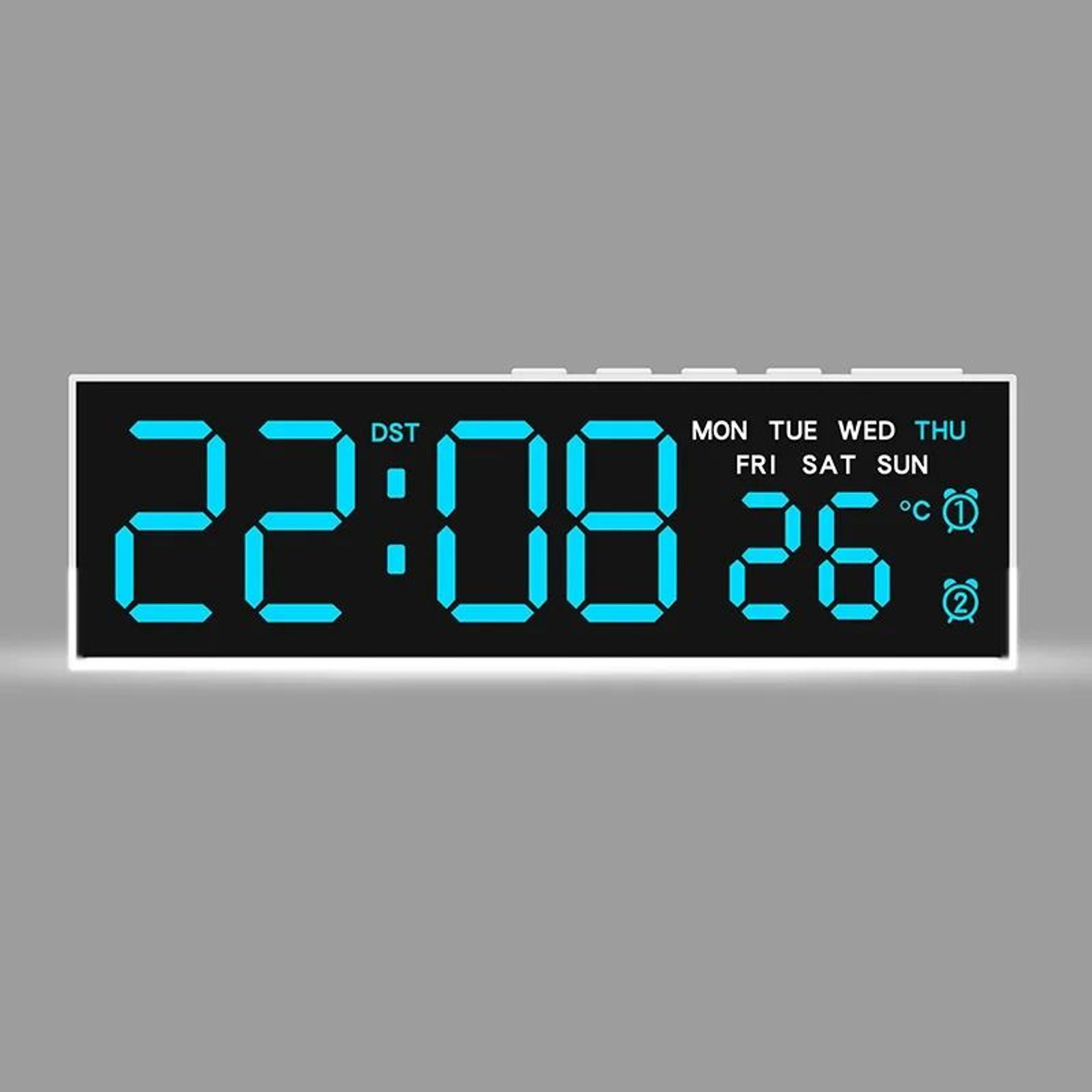 Modern LED Digital Alarm Clock With Dual Alarms And Ambient Light 6